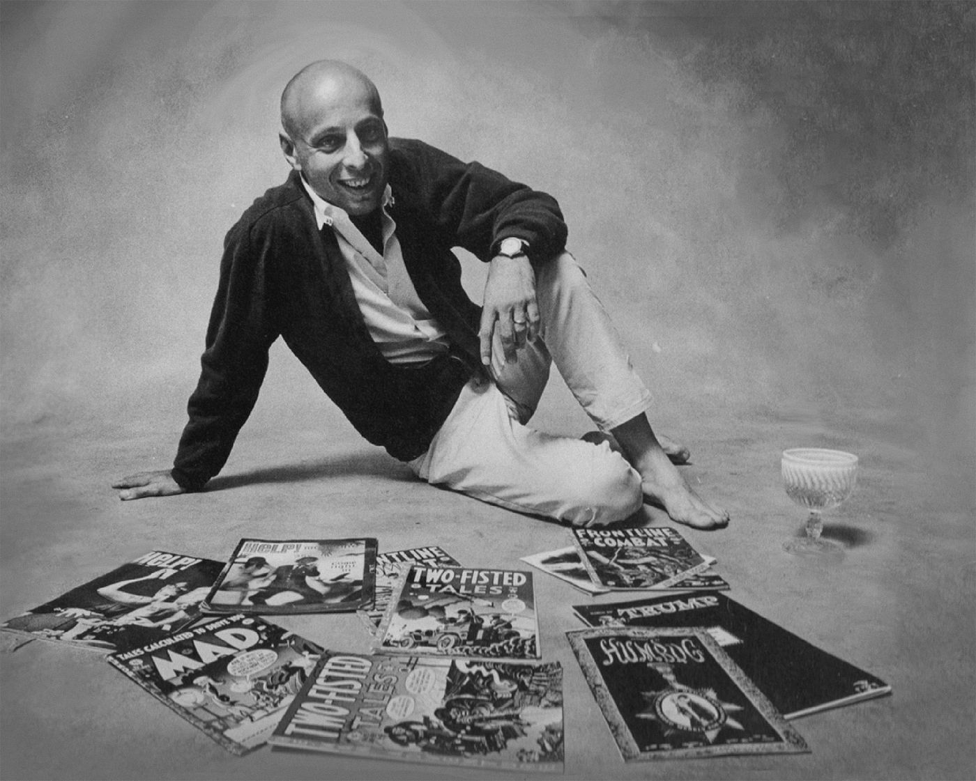 Harvey Kurtzman (1924-1993), el cerebro detrás de la mítica “MAD” y “Two-Fisted Tales”, entre otras publicaciones.