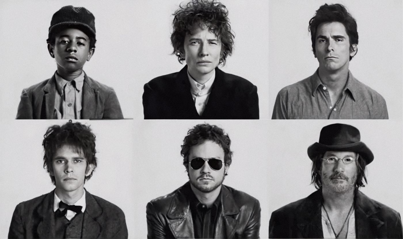 “I’m Not There” (2007): Marcus Carl Franklin, Cate Blanchett, Christian Bale, Ben Whishaw, Heath Ledger y Richard Gere.