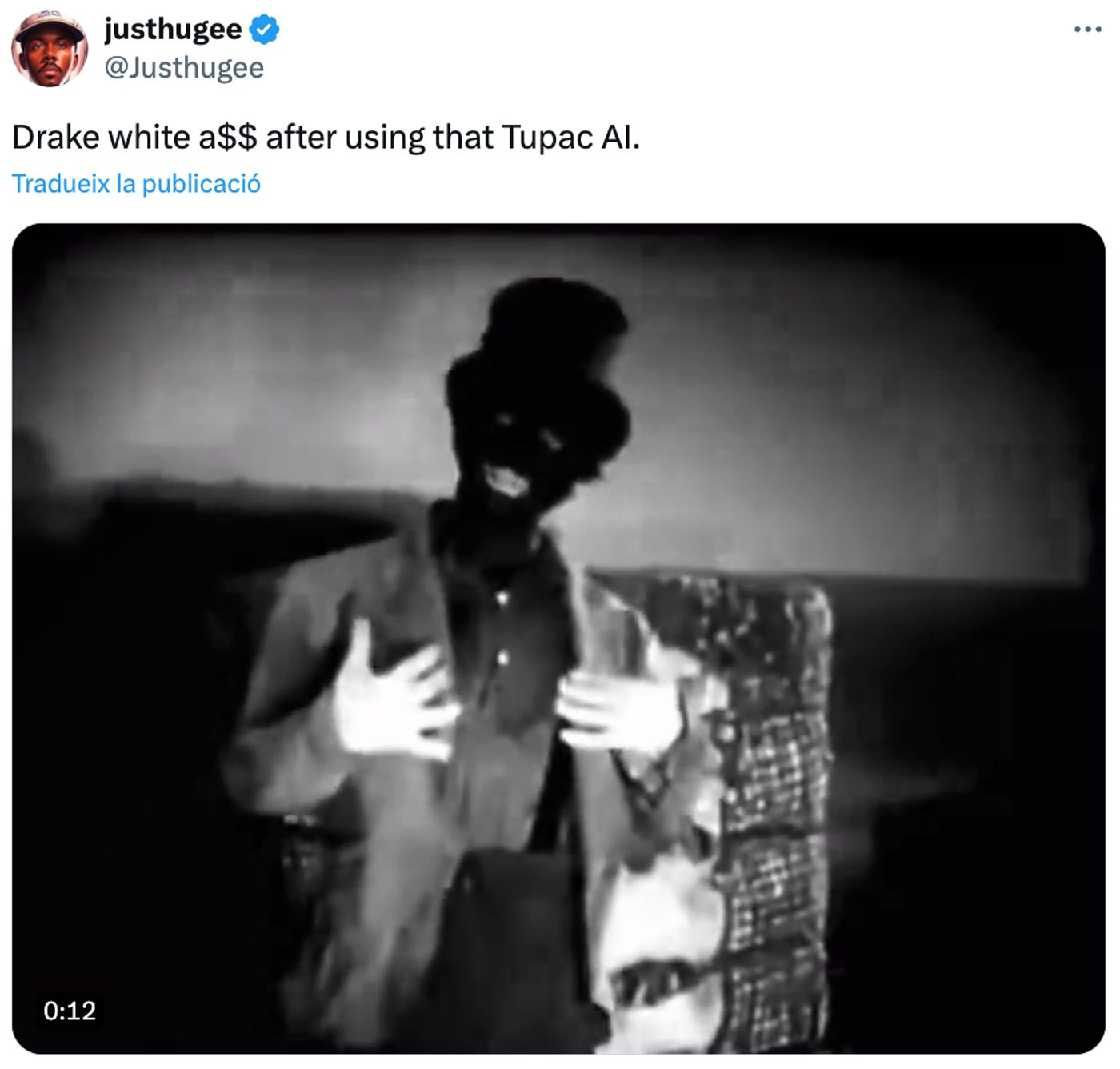 Drake: ¿el cantante de jazz?<a href="https://twitter.com/Justhugee/status/1781540118081261862" target="_blank"> Ver tuit </a>