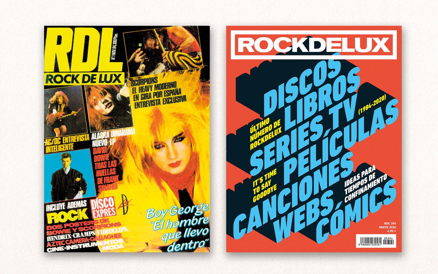 El primero (noviembre 1984) y el último (mayo 2020): 394 Rockdelux. 