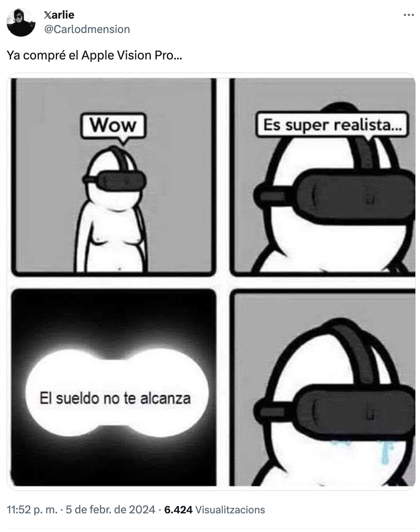 Ver la realidad de cerca.<a href="https://twitter.com/Carlodmension/status/1754639233799647471" target="_blank"> Ver tuit </a>