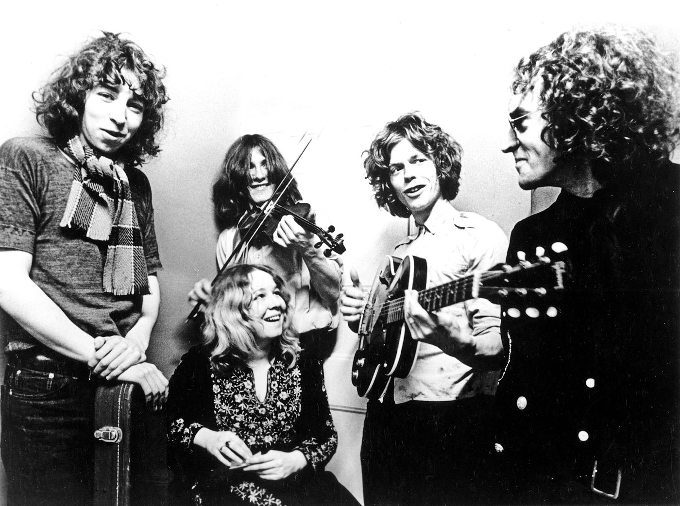 Fairport Convention, en 1969: Richard Thompson, Sandy Denny, Simon Nicol, Martin Lamble y Ashley Hutchins. Foto: Michael Ochs Archives (Getty Images)