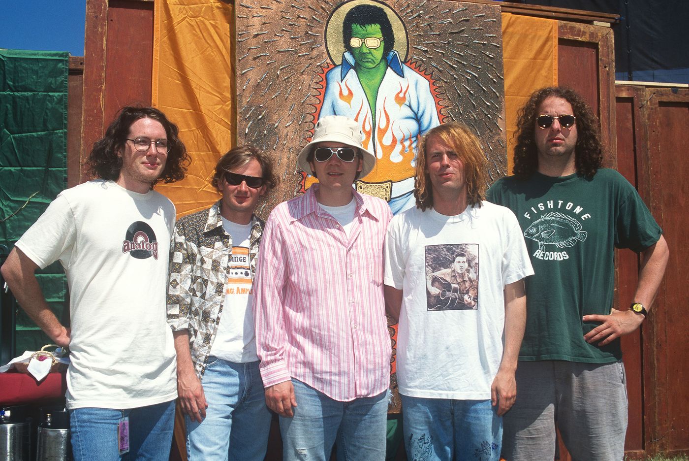 Max Johnston, John Stirratt, Jeff Tweedy, Jay Bennett y Ken Coomer: Wilco en 1996. Foto: Tim Mosenfelder (Getty Images)