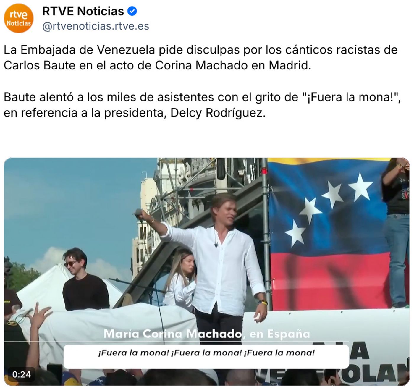 Racismo fachoso. <a href="https://bsky.app/profile/rtvenoticias.rtve.es/post/3mjwebu7jnd2w" target="_blank"> Ver post </a>