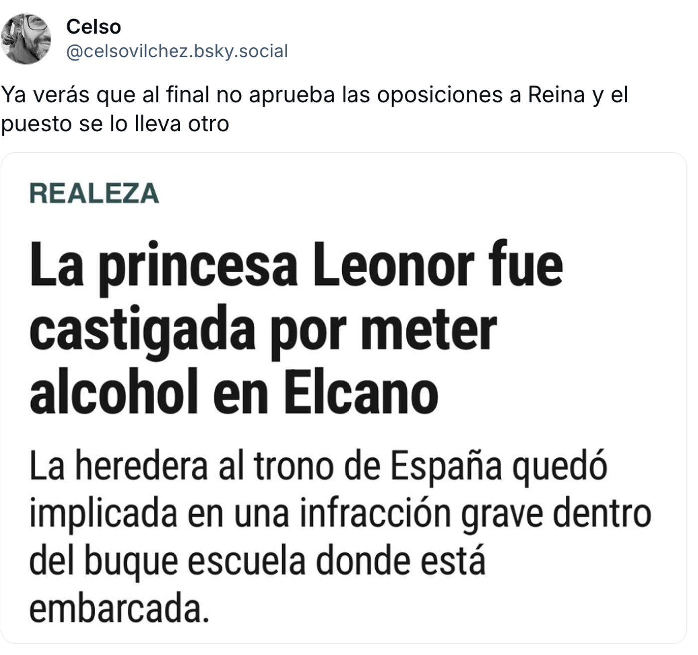 Ron, ron, ron, la botella de ron.<a href="https://bsky.app/profile/celsovilchez.bsky.social/post/3ll72thc2s22y" target="_blank"> Ver post </a>