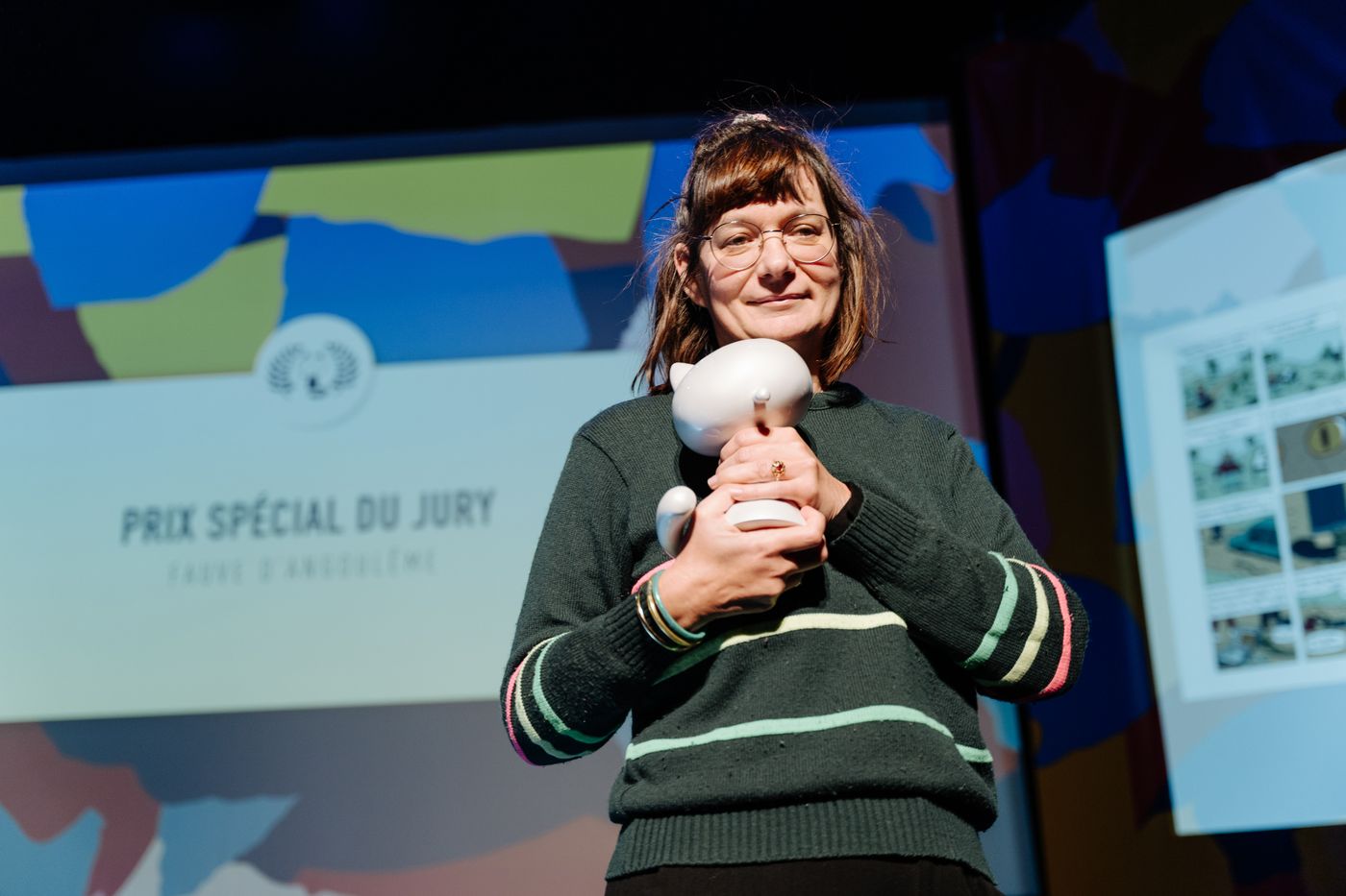 La francesa Anouk Ricard, Gran Premio del Jurado, el Fauve de Plata, por “Animan”. Foto: Antoine Guibert (FIBD / 9 e Art+)
