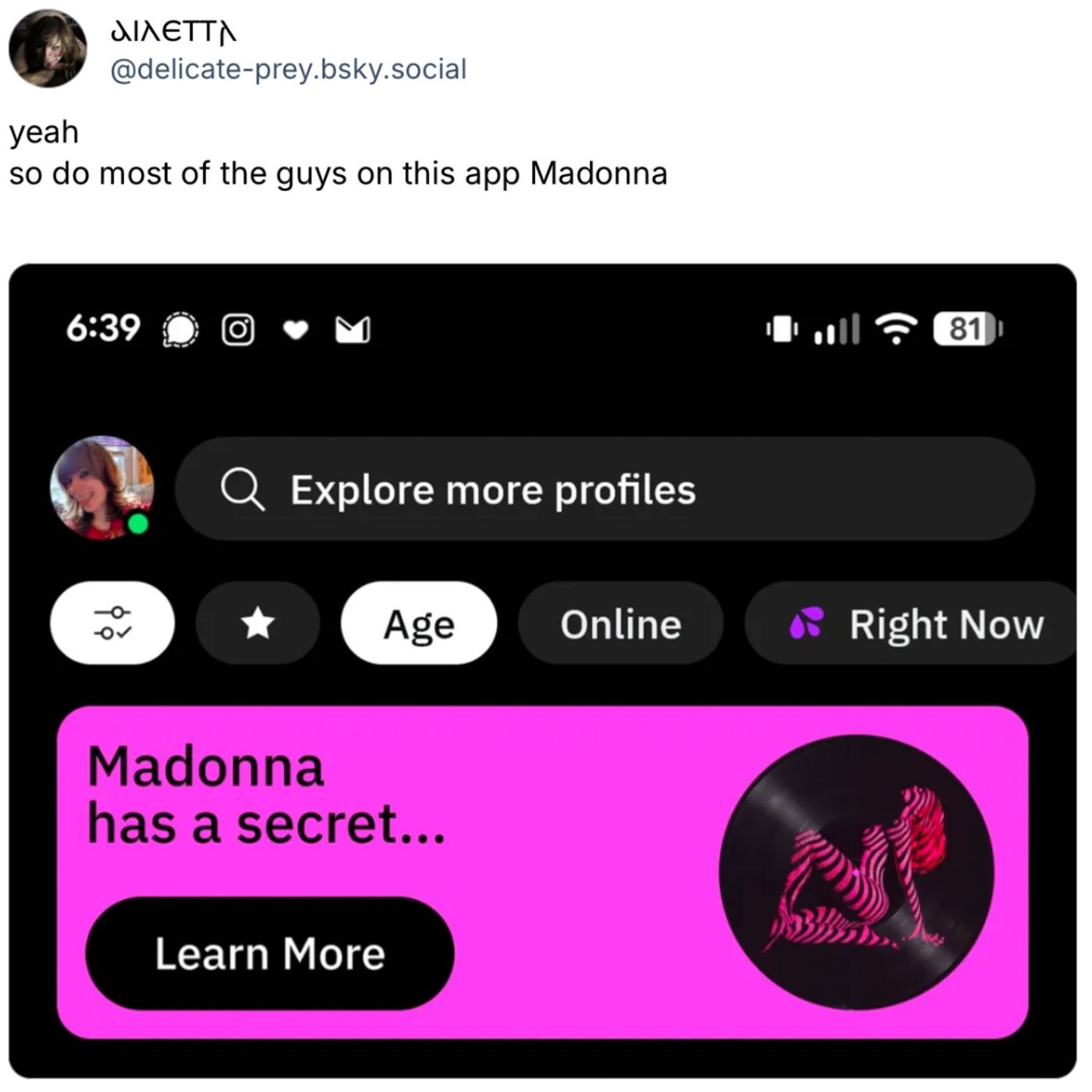 El secreto de Madonna.