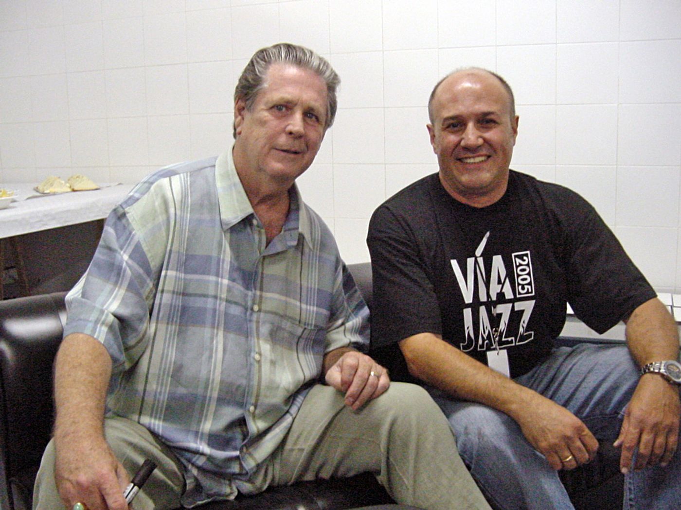 Brian Wilson y “Louis” Lapuente, momento para el recuerdo.