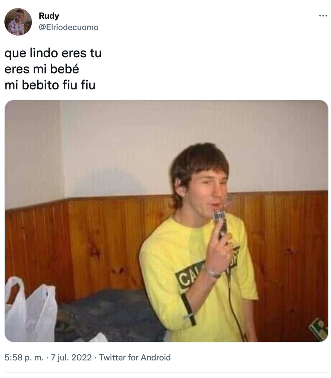 Canción del año, por supuesto. <a href="https://twitter.com/Elriodecuomo/status/1545074834551488512" target="_blank"> Ver tuit </a>