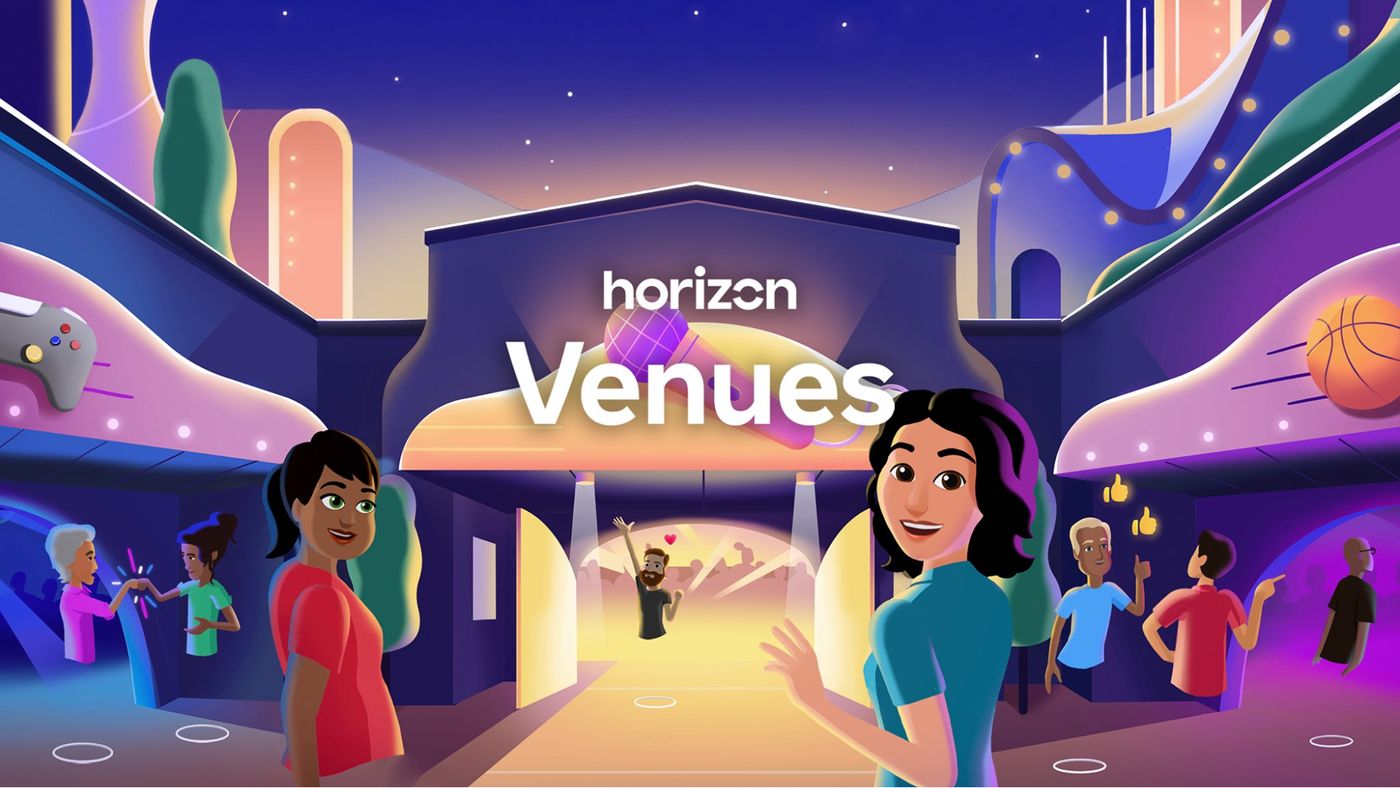 La plataforma de Meta para ver eventos en directo en realidad virtual. Foto: Horizon Venues de Meta