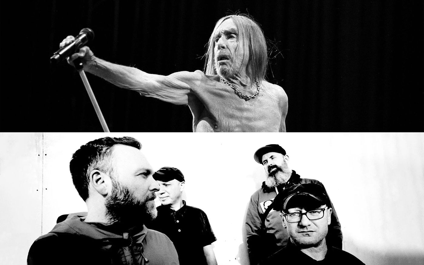 Iggy & Mogwai en 2026: acontecimiento. Fotos: Scott Dudelson (Getty Images) y Steve Gullick
