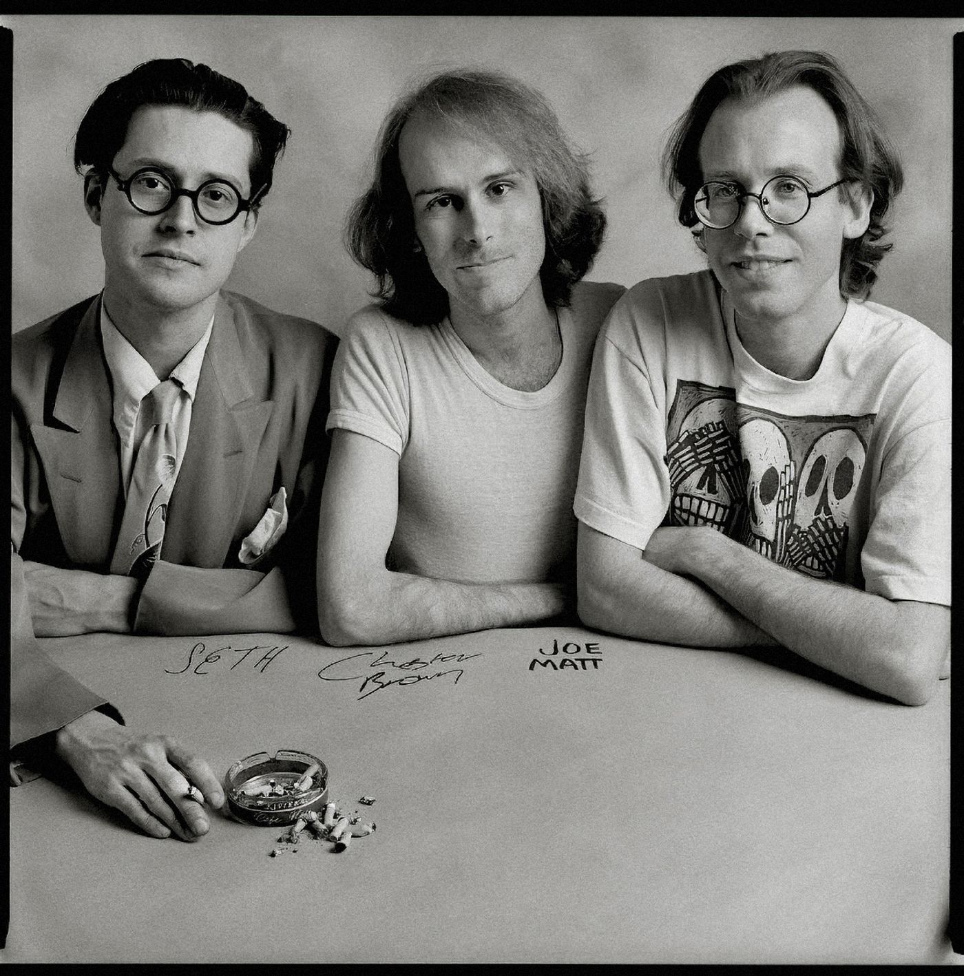 Marcaron época: Seth, Chester Brown y Joe Matt, en 1992. Foto: Rick McGinnis