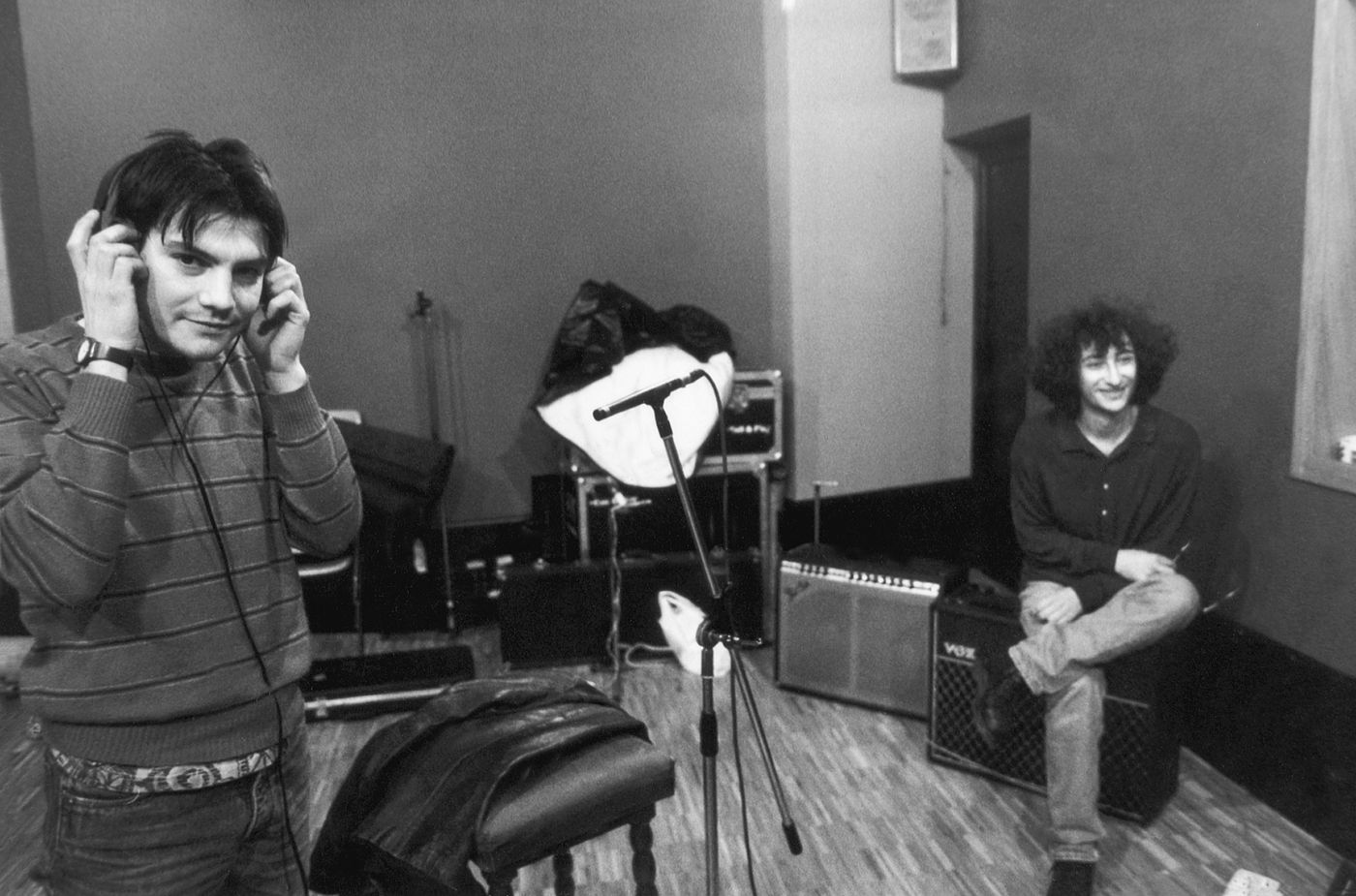 Florent y J, durante la grabación de “Super 8”.