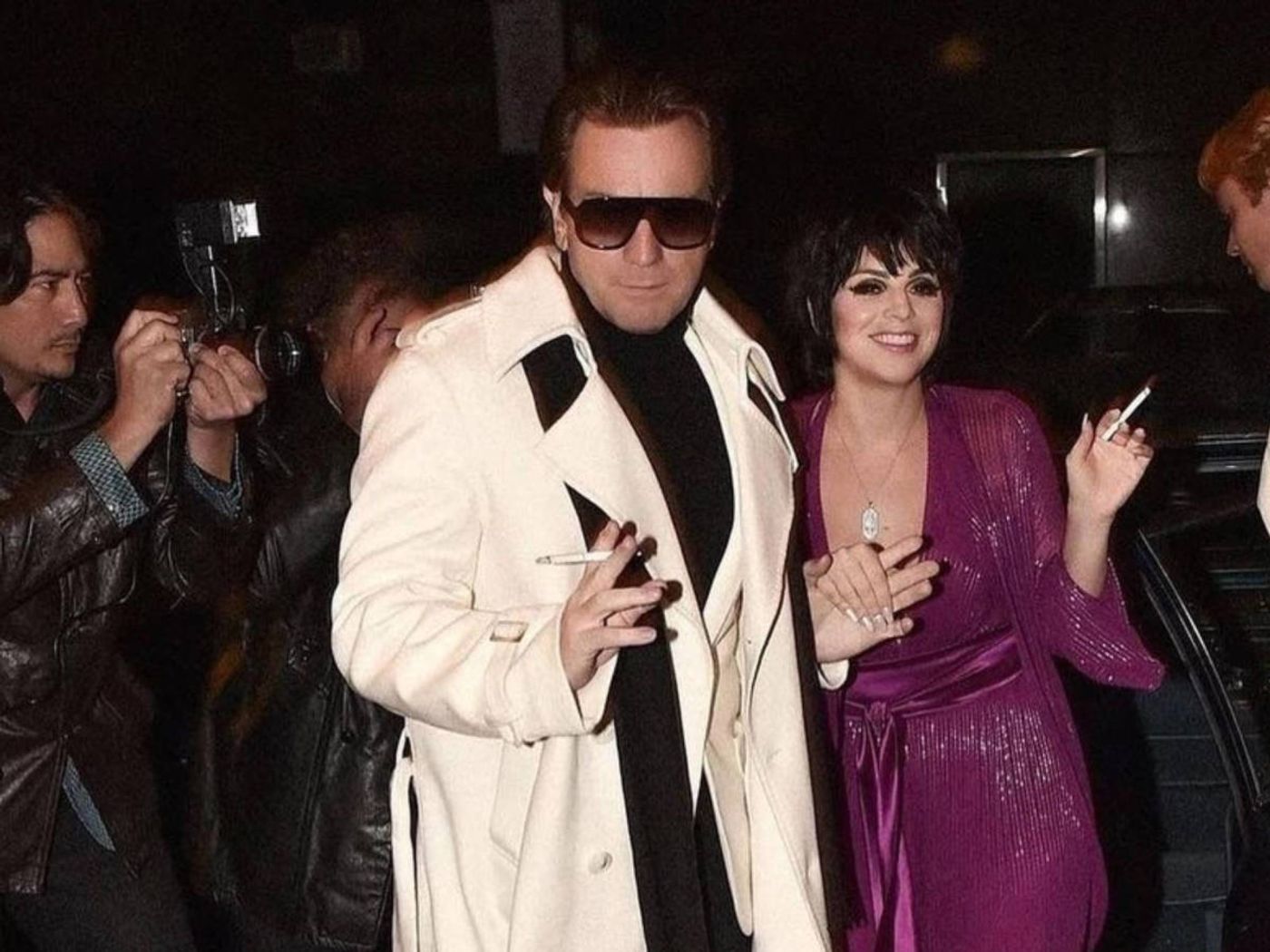Halston y Liza Minnelli, interpretados en la ficción por Ewan McGregor y Krysta Rodriguez.