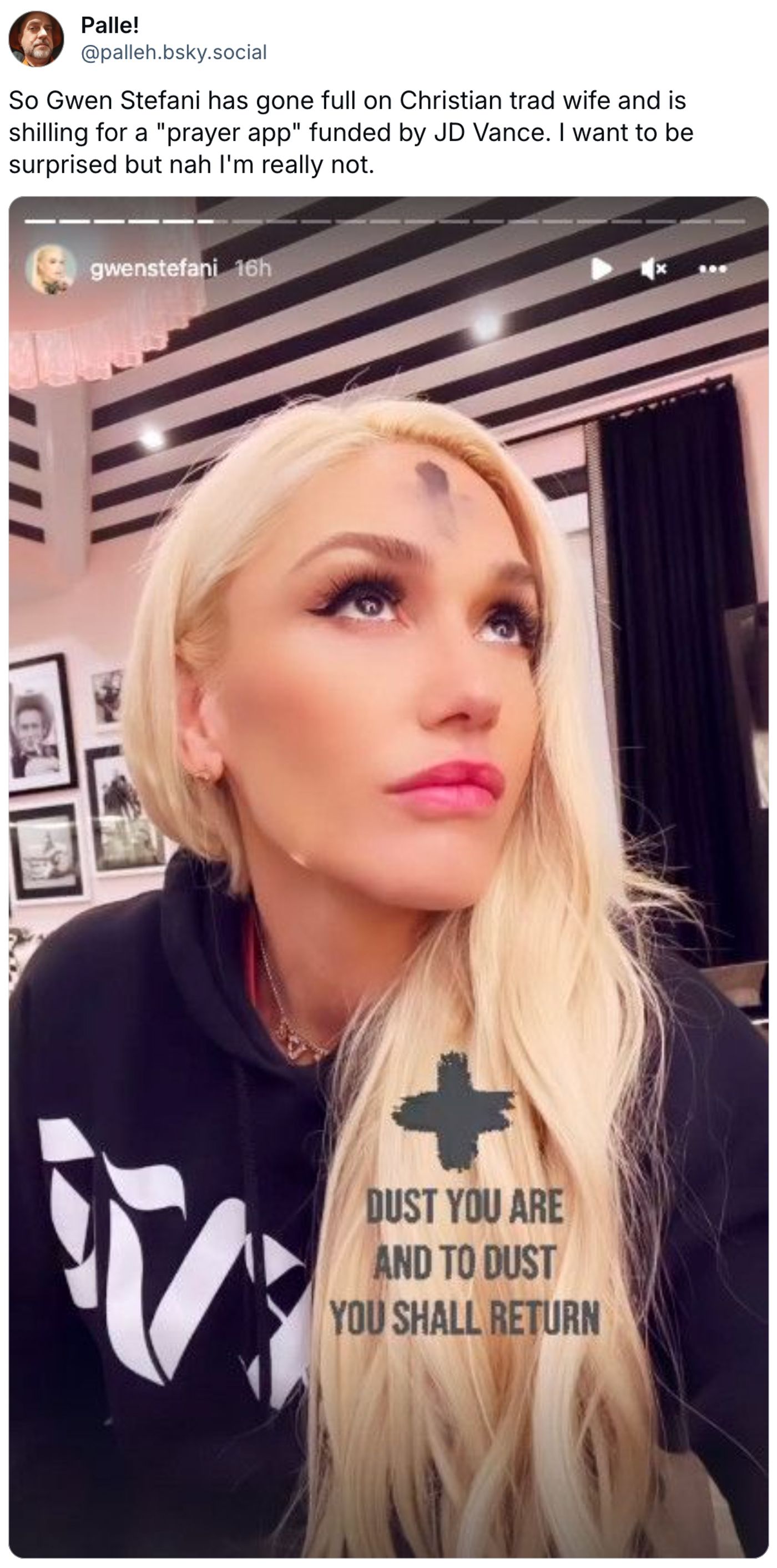 Pero si No Doubt siempre fueron lo peor, por Dios.<a href="https://bsky.app/profile/palleh.bsky.social/post/3lkxwteugc22s" target="_blank"> Ver post </a>