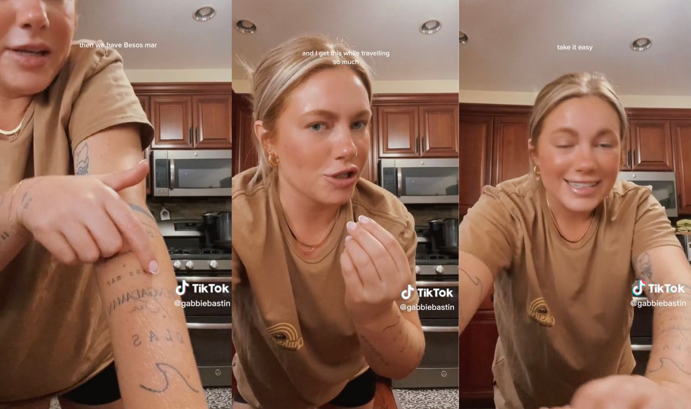 Próximo tatuaje: Restaurante Muralla China.<a href="https://www.tiktok.com/@gabbiebastin/video/7193102364696431915?embed_source=121331973%2C120811592%2C120810756%3Bnull%3Bembed_card_play&refer=embed&referer_url=www.ara.cat%2Fsocietat%2Fbarcelona%2Ftatua-nom-l-estacio-metro-besos-mar-pensant-significat-mes-poetic_1_4655179.html%3Futm_medium%3Dsocial%26utm_campaign%3Dechobox%26utm_source%3DTwitter%23Echobox%3D1679329527&referer_video_id=7193102364696431915" target="_blank"> Ver TikTok </a>