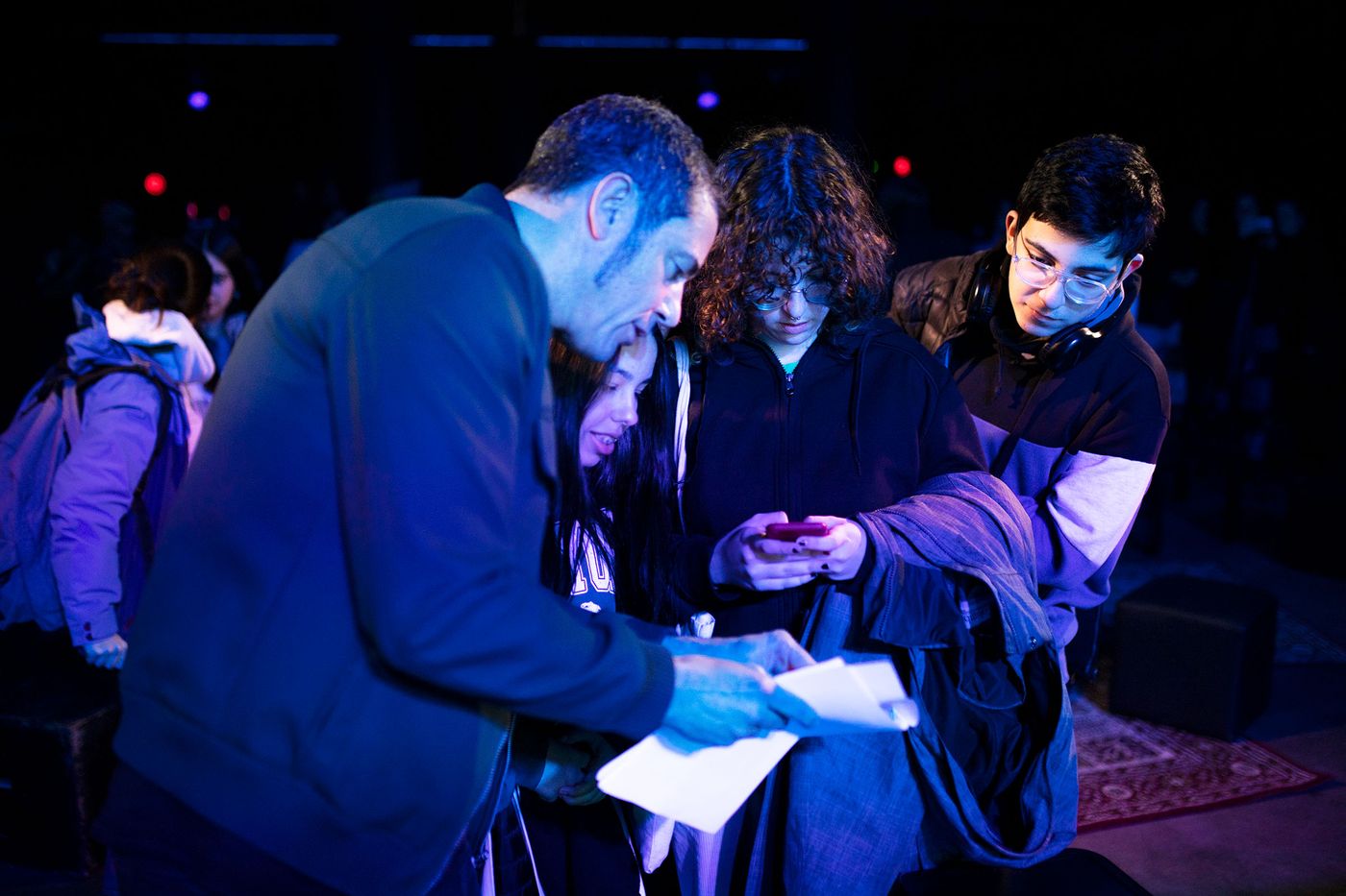 Turu Fernández explica su proyecto inclusivo. Foto: Santiago Sepúlveda