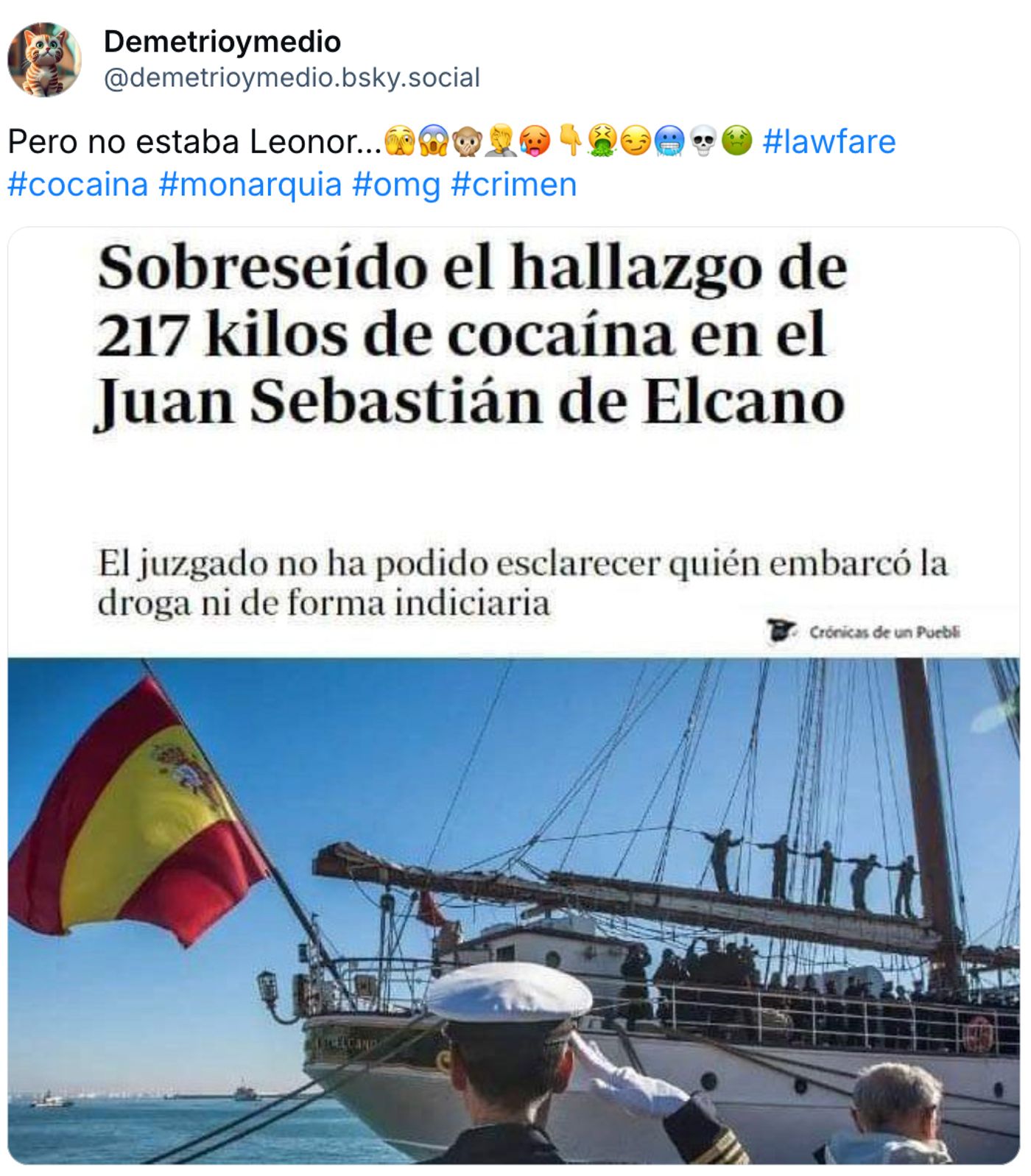 Marineros sin prejuicios.<a href="https://bsky.app/profile/demetrioymedio.bsky.social/post/3ll6wgh6x3s2m" target="_blank"> Ver post </a>