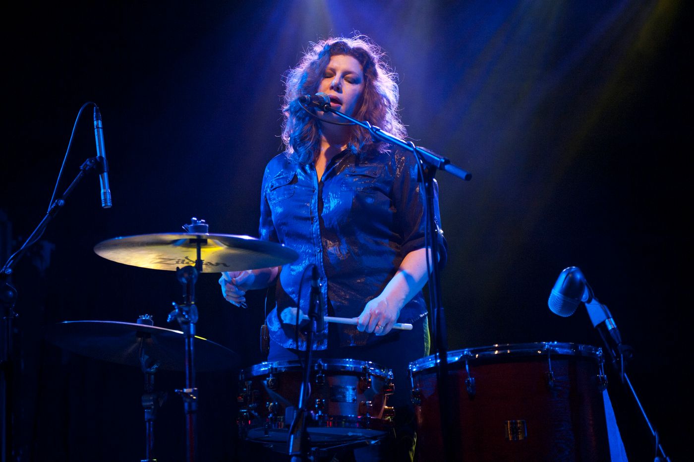 Mimi Parker, en el concierto de Low en Barcelona (Apolo) en 2012. Foto: Jordi Vidal