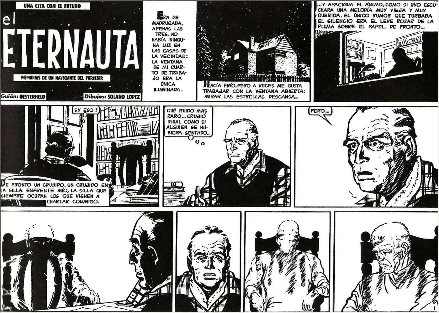 “El eternauta” original (1957-1959) en formato apaisado, con dibujos de Francisco Solano López.
