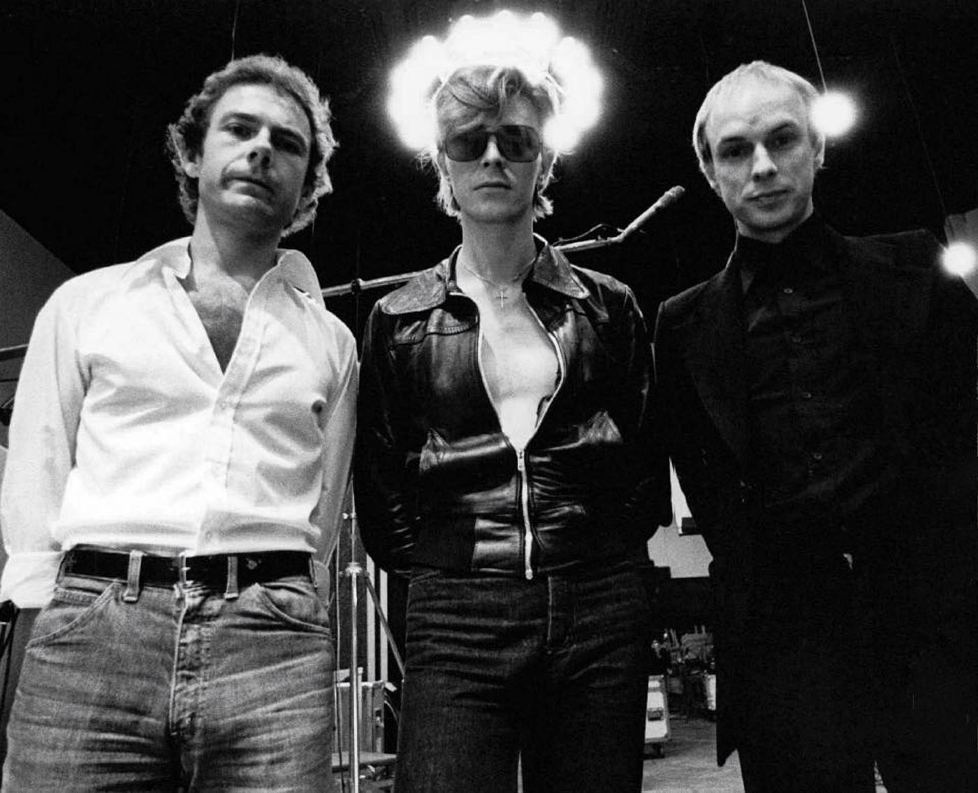  Robert Fripp, David Bowie y Brian Eno en Berlín, 1977.