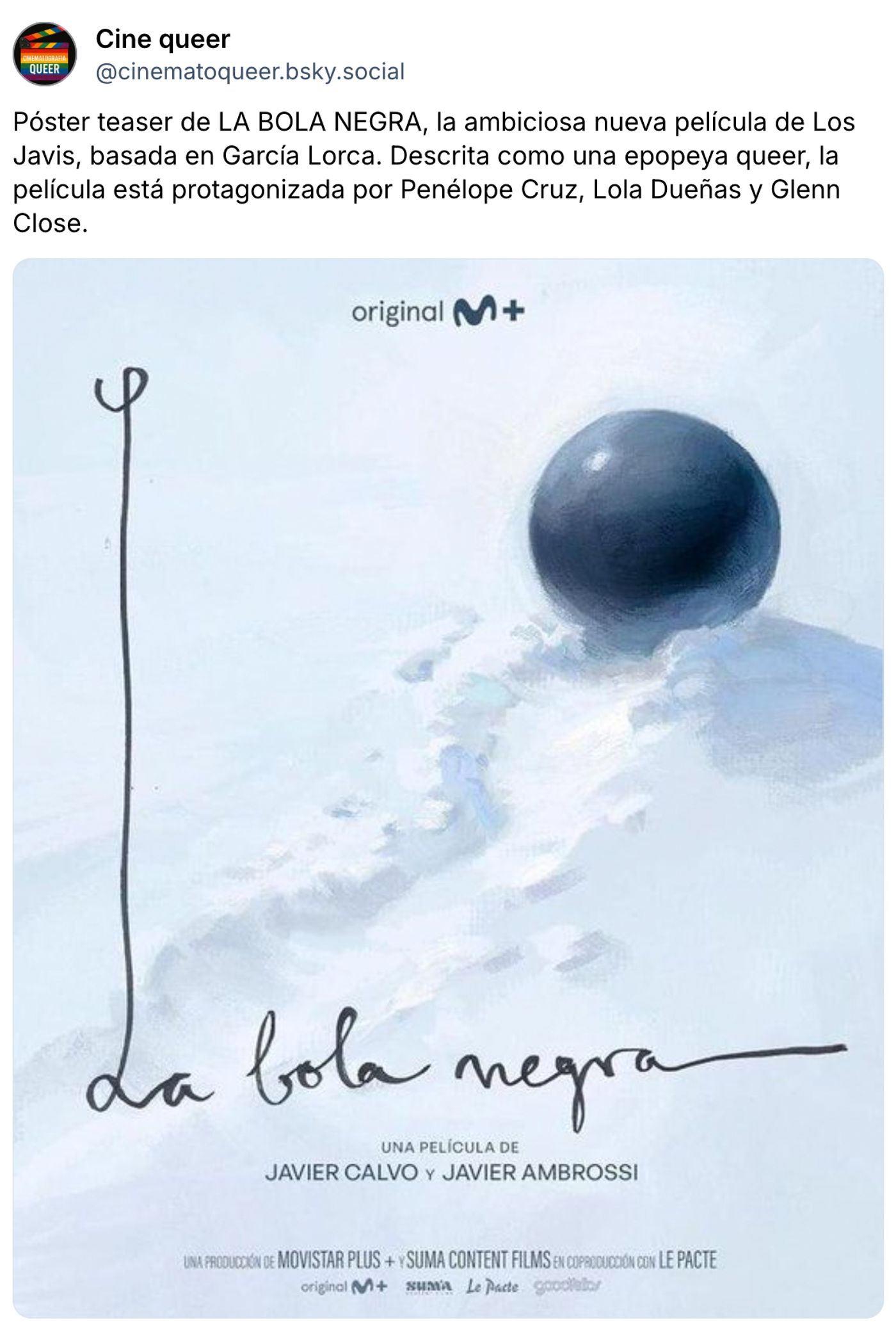 Lorca en el recuerdo.<a href="https://bsky.app/profile/cinematoqueer.bsky.social/post/3m4bottlp322o" target="_blank"> Ver post </a>