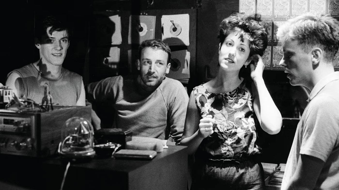 New Order, en Nueva York, en 1983: Stephen Morris, Peter Hook, Gillian Gilbert y Bernard Sumner.
