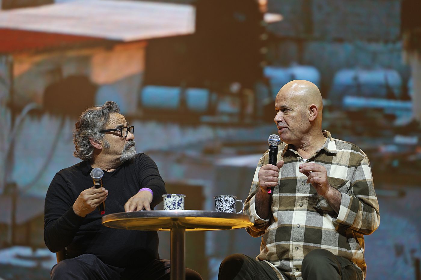 Eduard Fernández y Kayed Hammad. Foto: ACT X PALESTINE