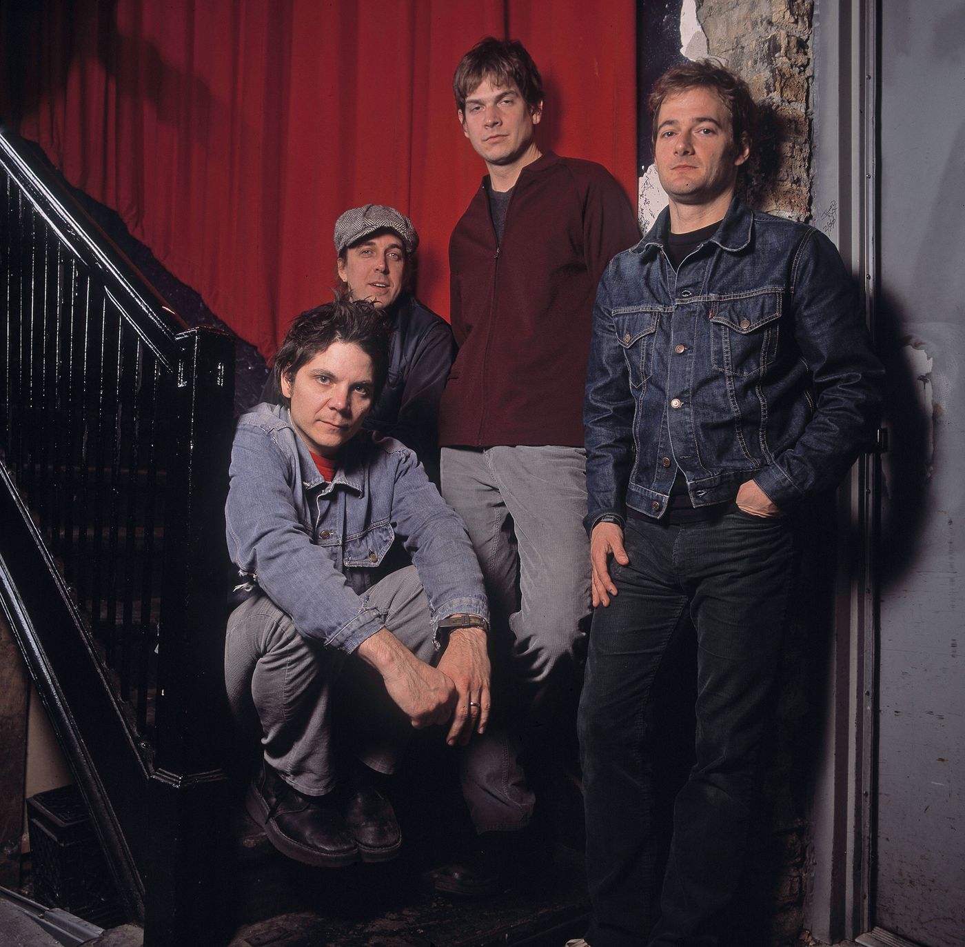 Wilco en 2001: Jeff Tweedy, Leroy Bach (multinstrumentista colaborador en el grupo entre 1997 y 2004), Glen Kotche y John Stirratt. Foto: Paul Natkin (Getty Images)