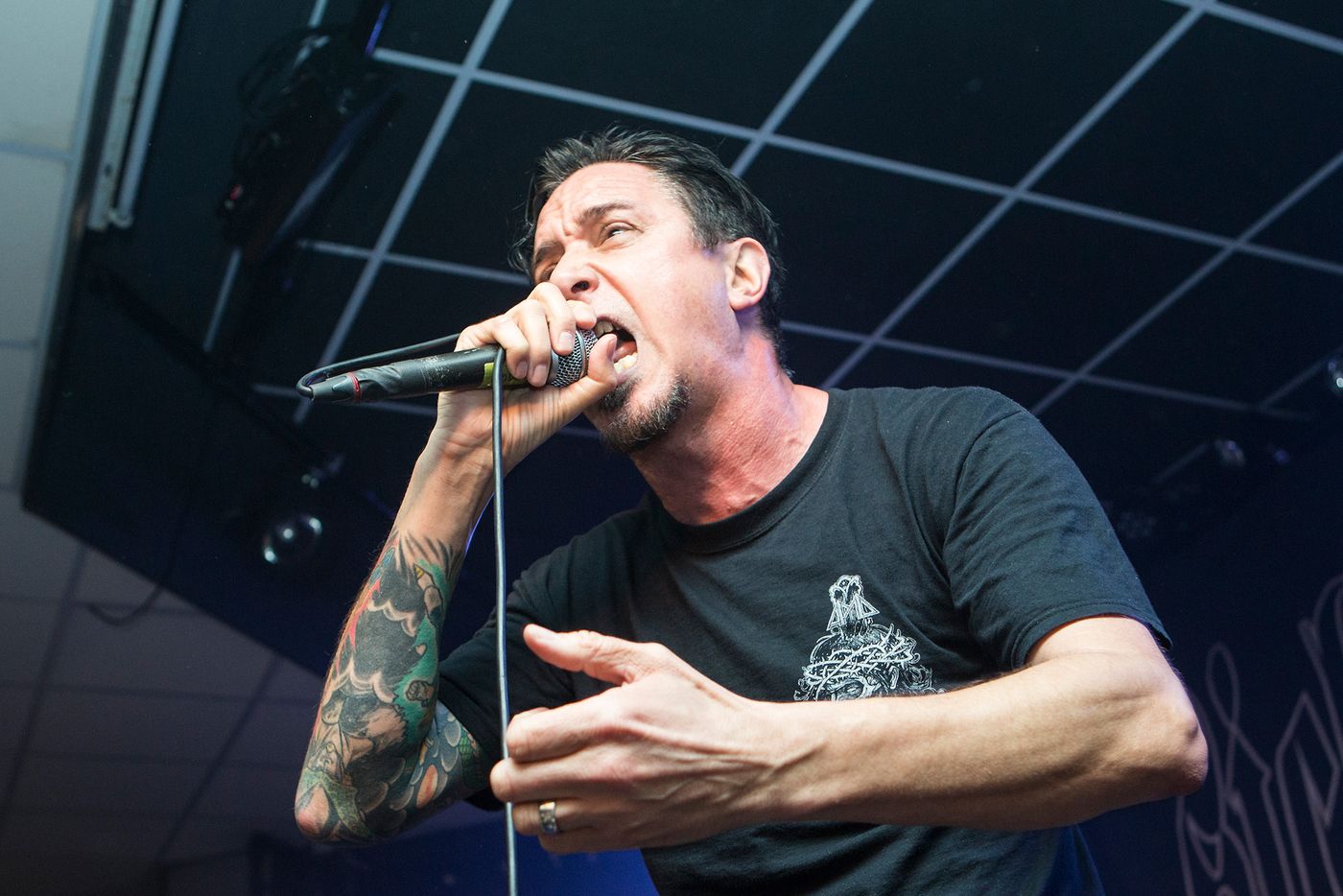 Lou Koller (Sick Of It All), referencial en el hardcore. Foto: Andrew Benge (Getty Images)