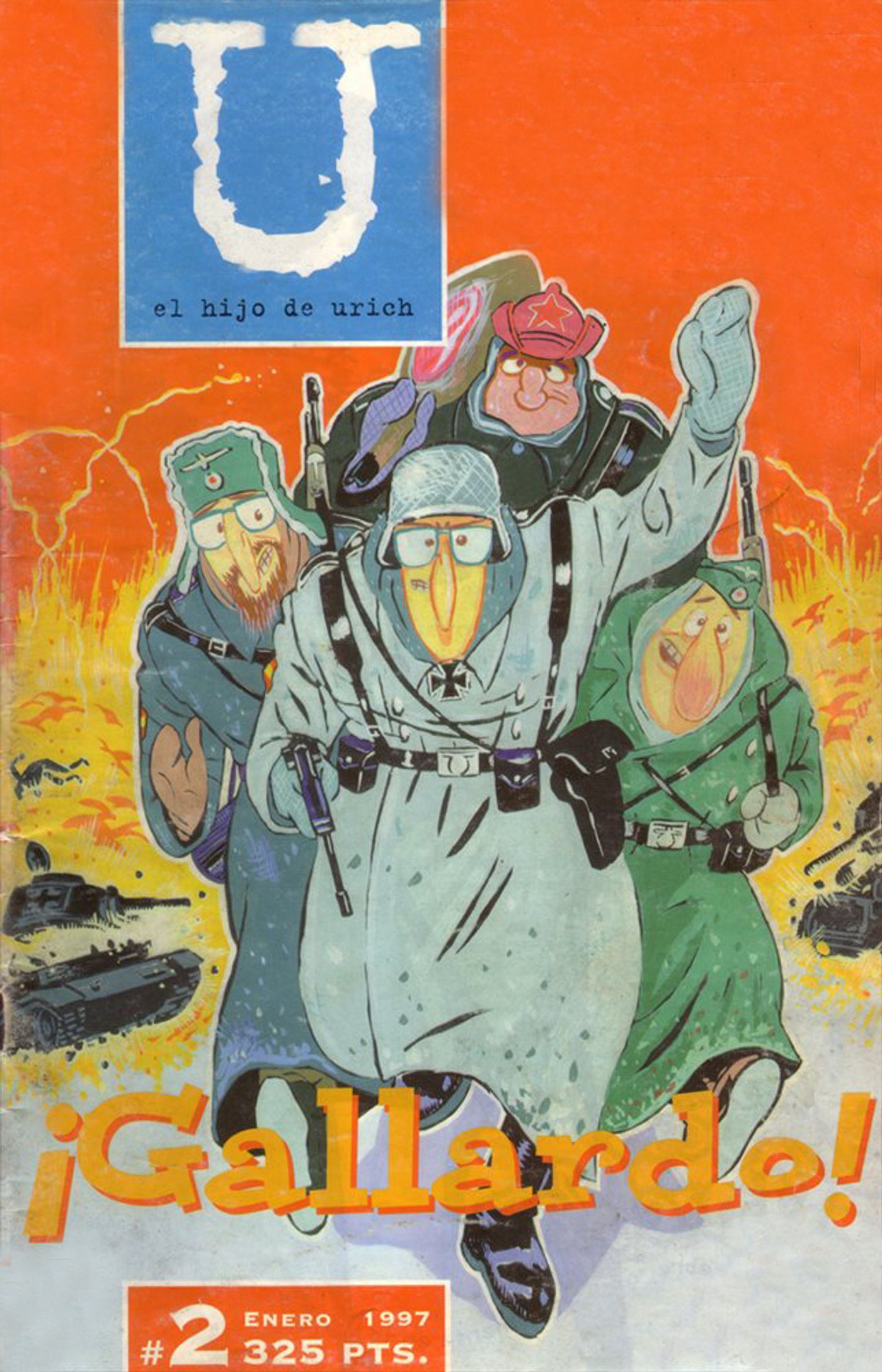 Portada y entrevista central del número 2 de ‘U. El hijo de Urich’, revista de crítica de cómic.