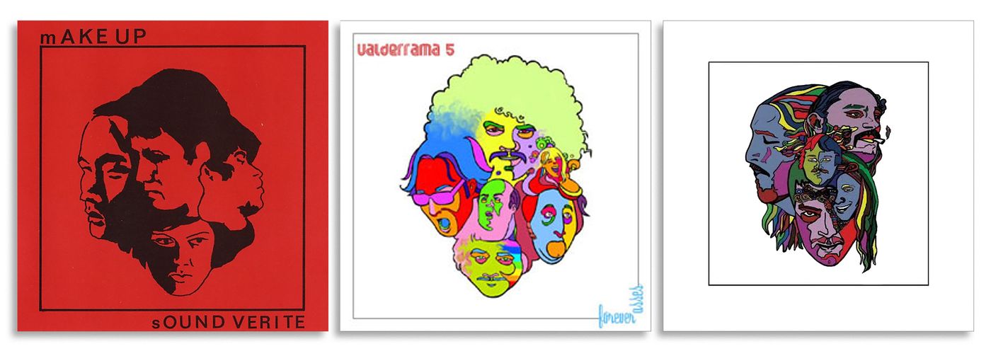 Portadas como homenaje: Make Up (“Sound Verite”), Valderrama 5 (“Forever Asses”) y A Cona Ye-Yé (“A Cona Ye-Yé”).