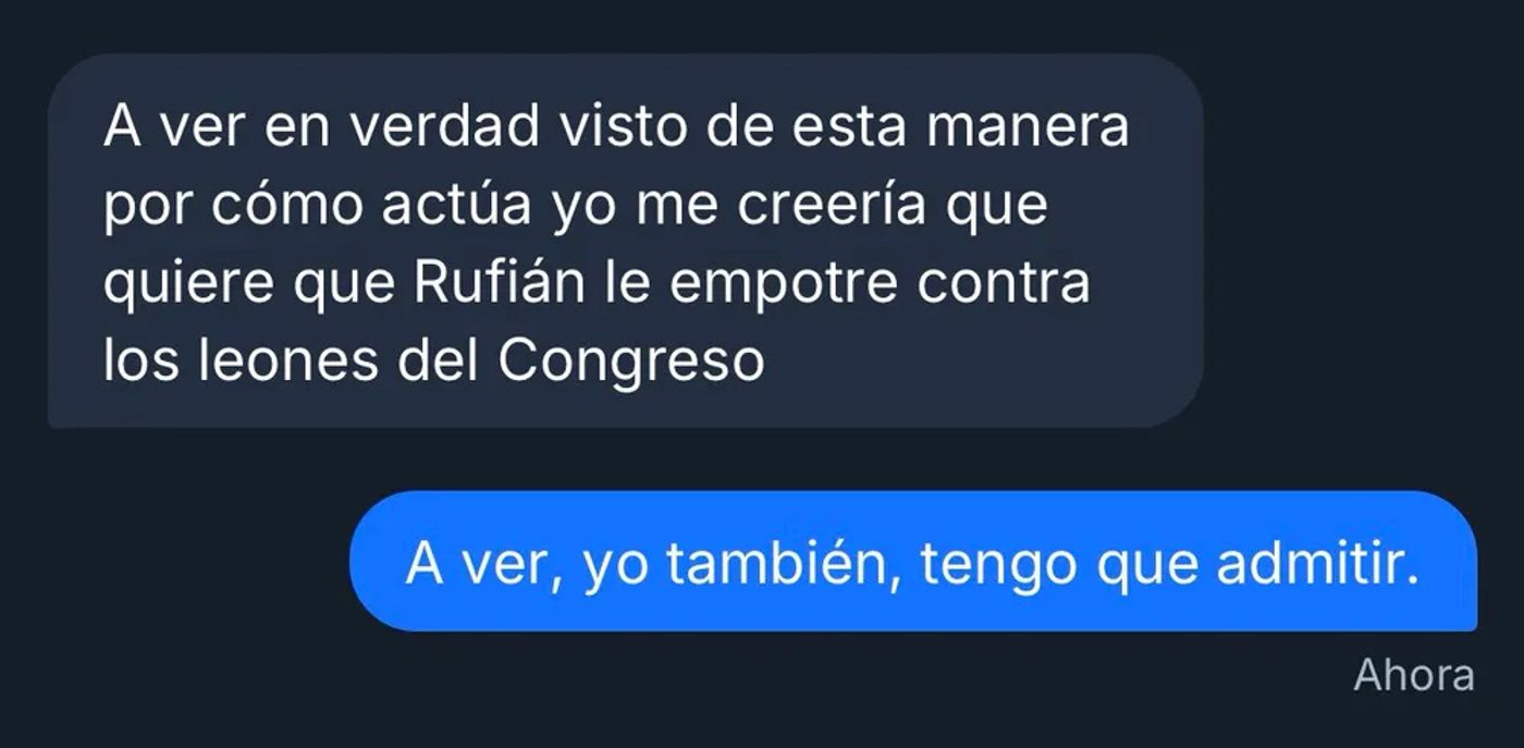 Rufián como objeto del deseo. <a href="https://bsky.app/profile/flanaganmcphee.bsky.social/post/3mjauizm7cs2z" target="_blank"> Ver post </a>