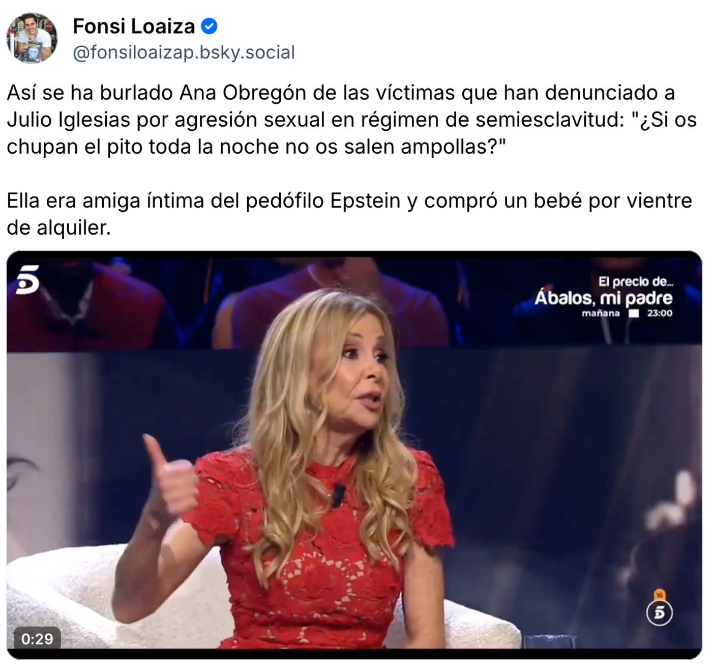 Tonta.<a href="https://bsky.app/profile/fonsiloaizap.bsky.social/post/3mcdtn4xr522v" target="_blank"> Ver post </a>
