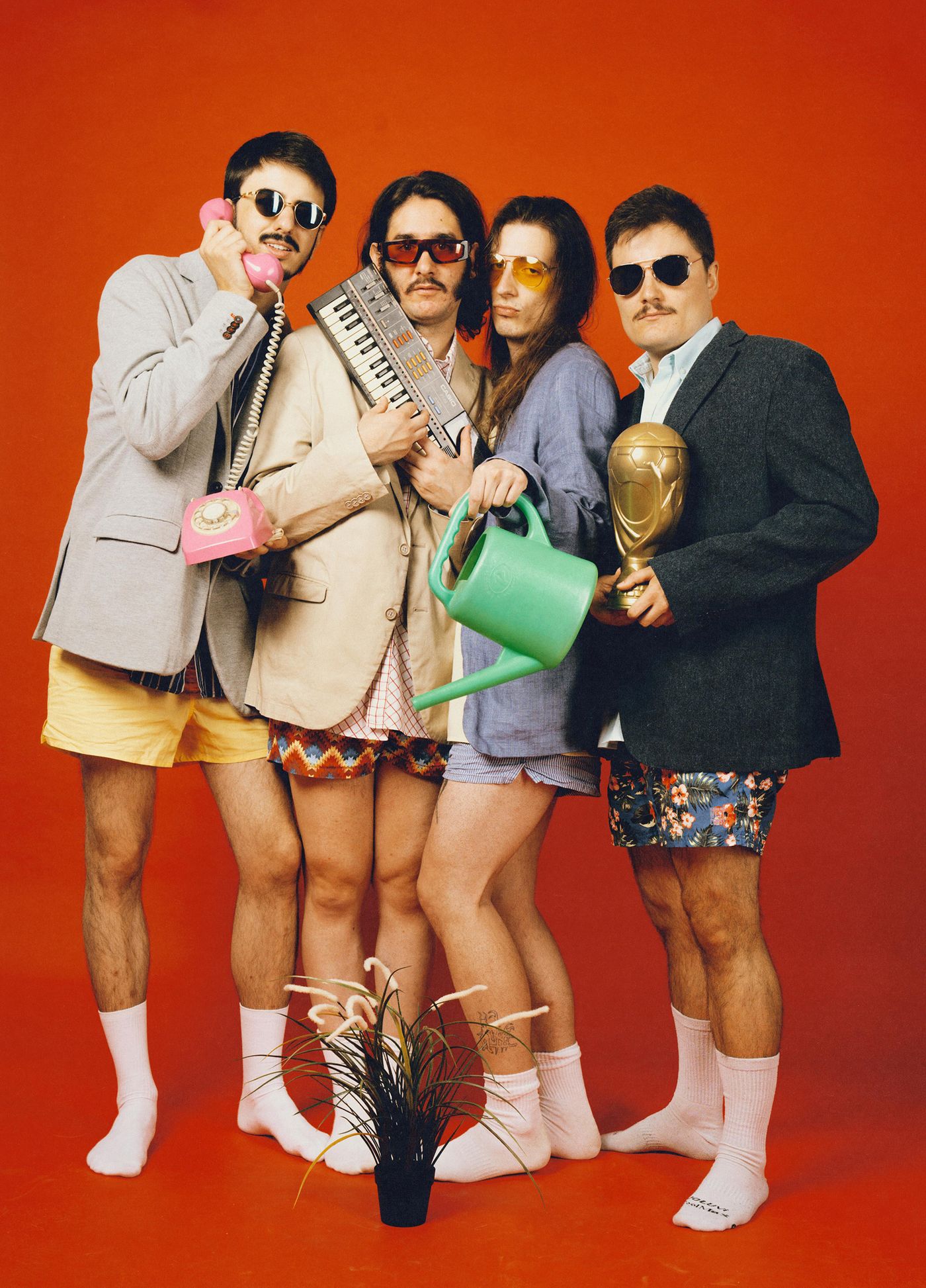 El show de Cometa: Pablo Lago, Gonzalo Costales, Jimmy Triñón y Daniel Álvarez. Foto: Sharon López