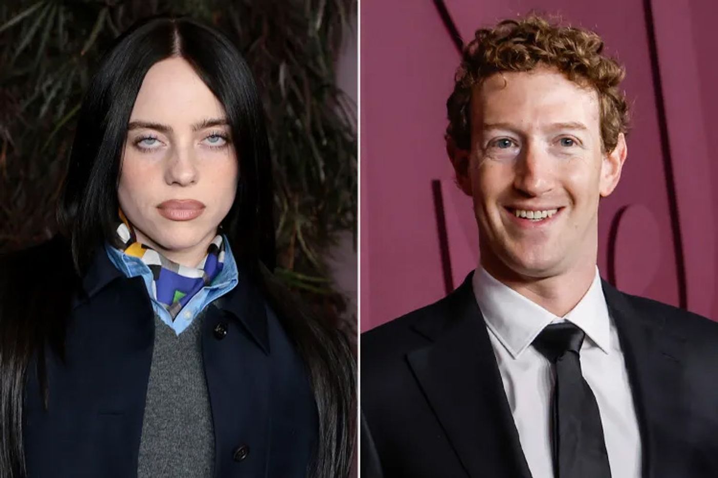 Billie vs. Mark: miradas que matan. <a href="https://people.com/billie-eilish-calls-out-billionaires-in-room-with-mark-zuckerberg-11840118" target="_blank"> Ver post </a>