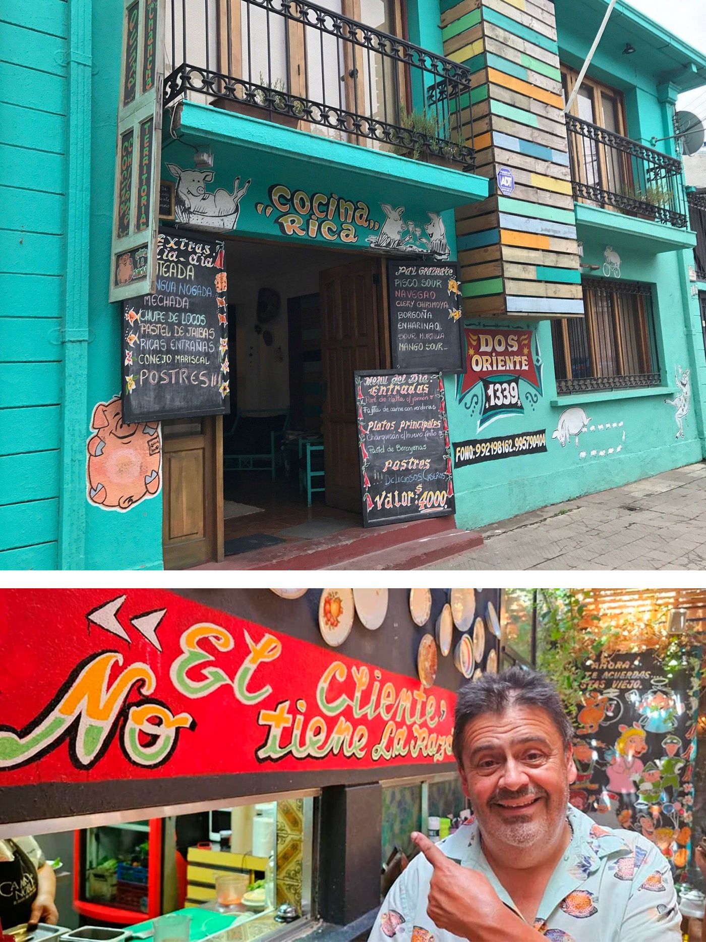 El restaurante Quinta La Chanchá y el chef Rubén Tapia.