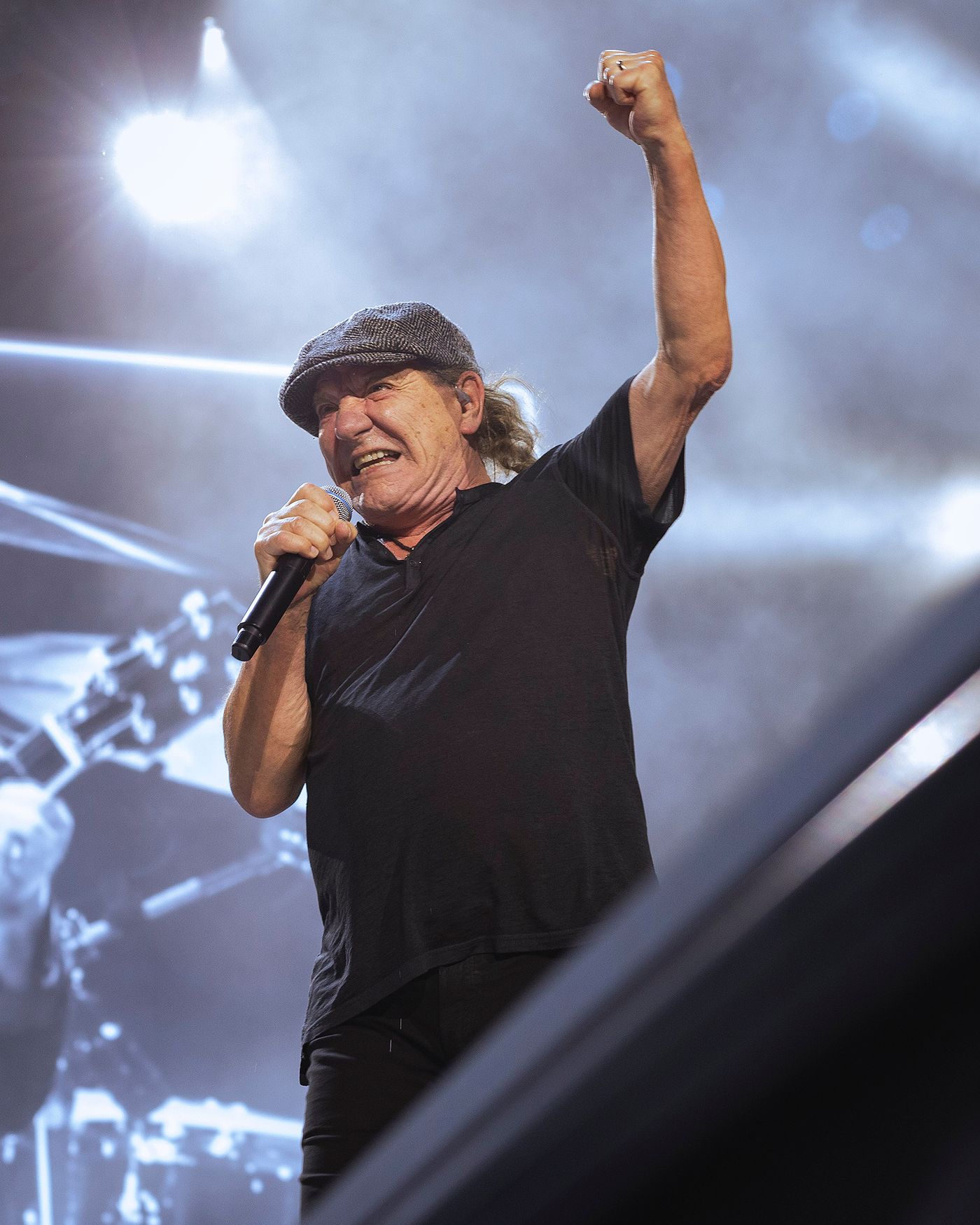 Brian Johnson: rock, te saludamos. Foto: Dara Chriss