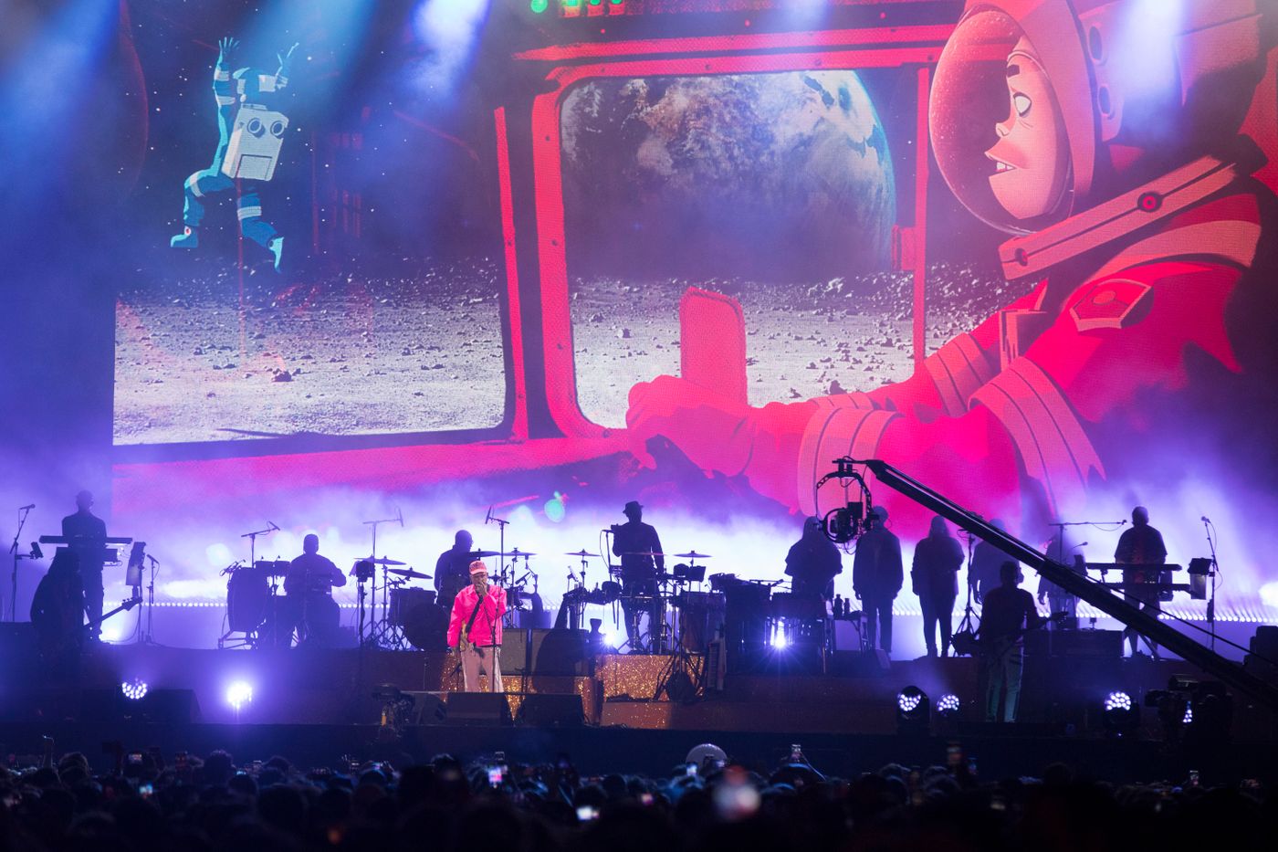 Gorillaz conectaron. Foto: Òscar Giralt