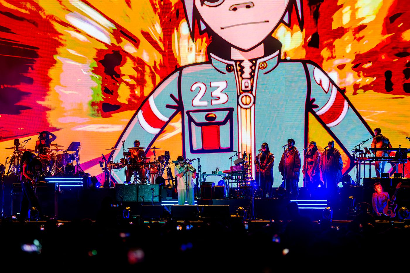 De lo virtual a lo real: Gorillaz, animales del ritmo. Foto: Alfredo Arias