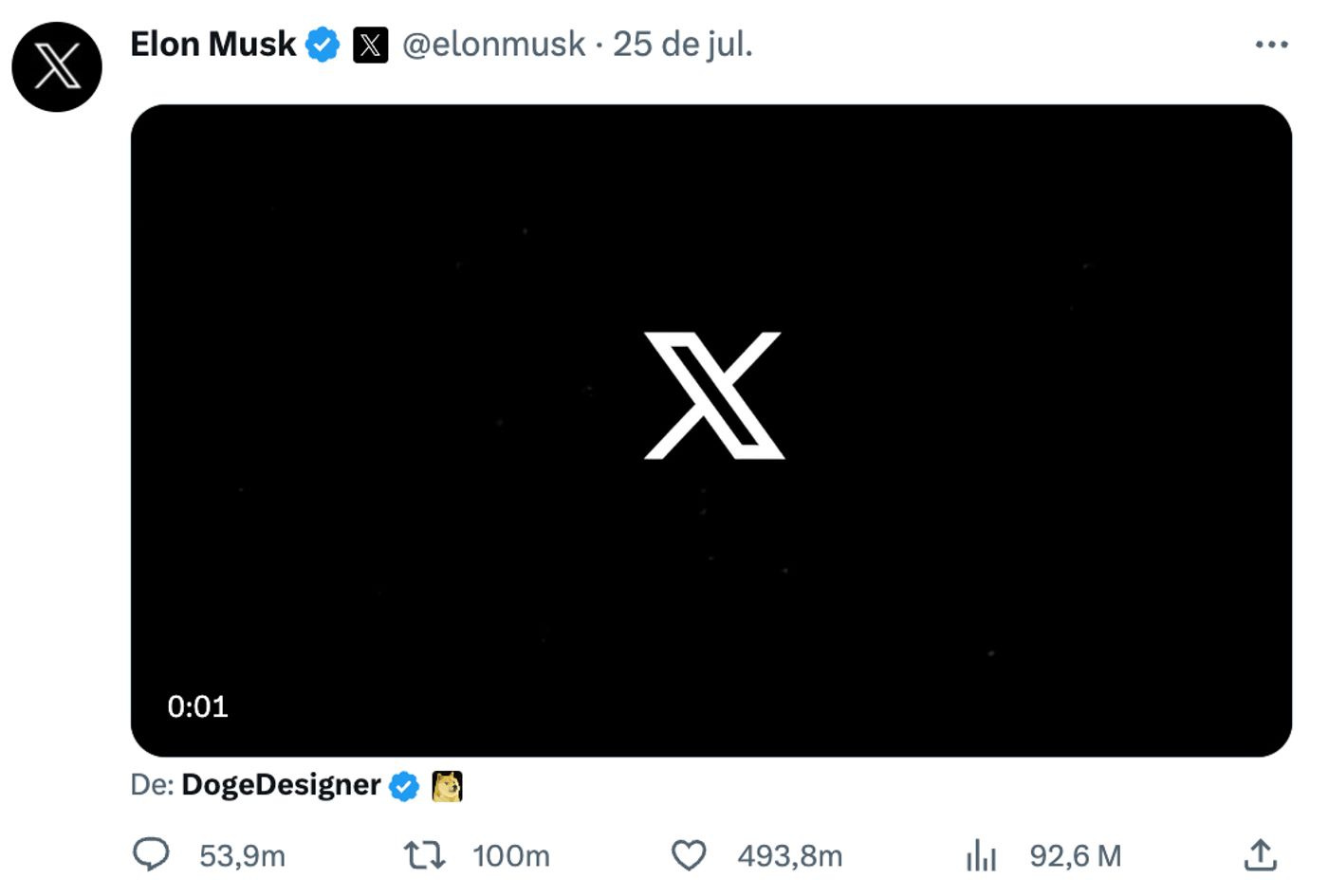 La incógnita X.<a href="https://twitter.com/elonmusk/status/1683877911315599360" target="_blank"> Ver tuit </a>