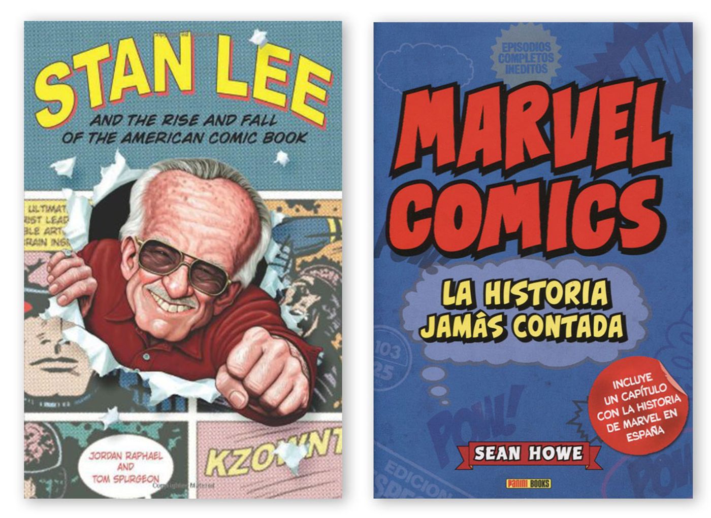 Jordan Raphael y Tom Spurgeon: “Stan Lee And The Rise And Fall Of The American Comic Book” (2003). Sean Howe: “Marvel Comics. La historia jamás contada” (2012; Panini, 2013).