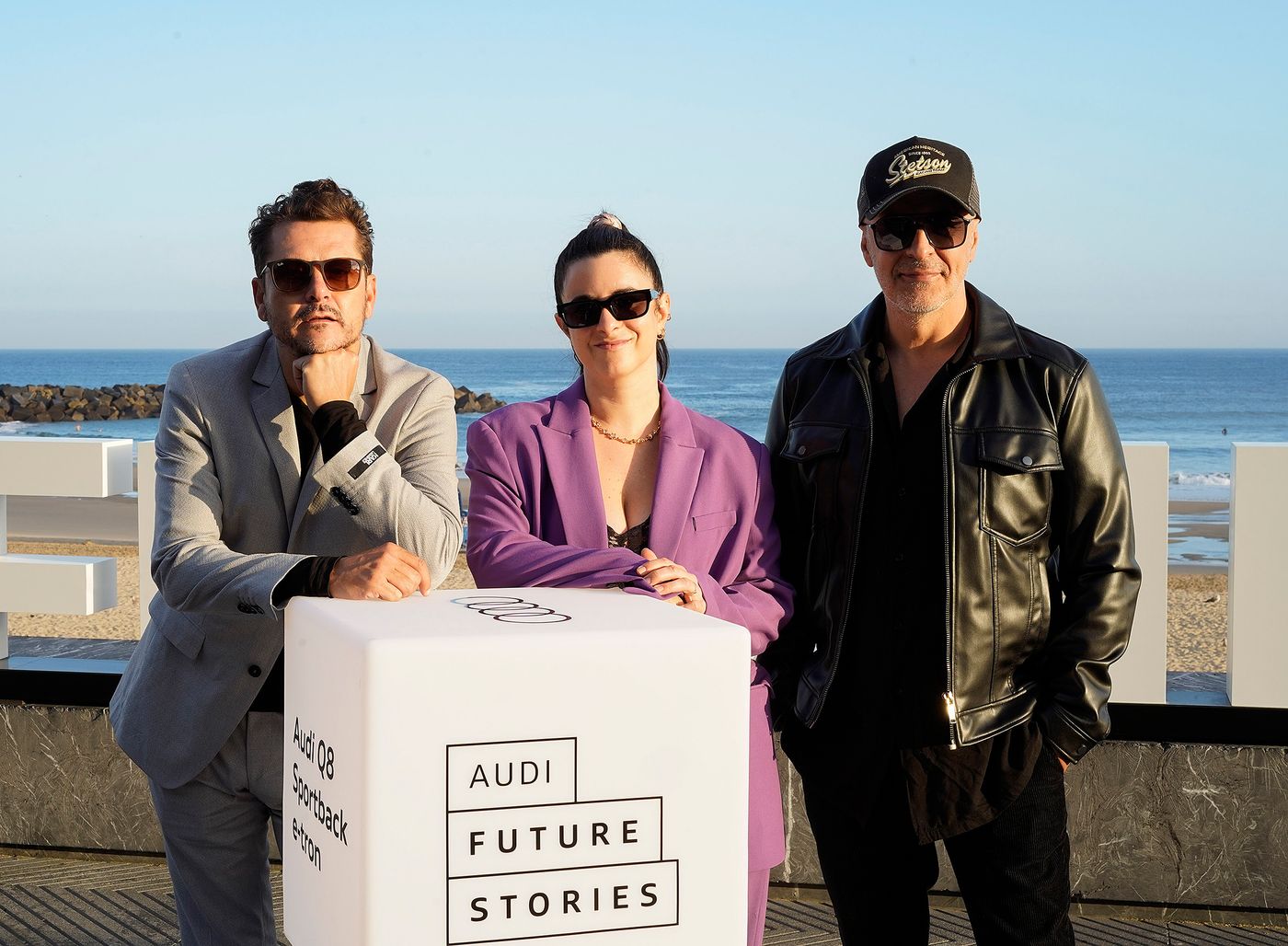 Kike Maíllo, Candela Buttigliero y Roberto Álamo en San Sebastián.