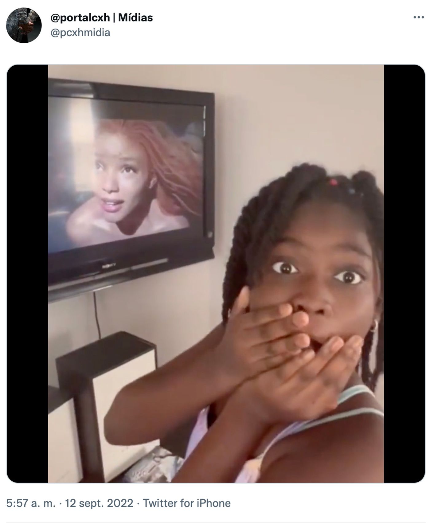 “La Sirenita”... negra: reacciones de la infancia... negra.<a href="https://twitter.com/pcxhmidia/status/1569173254488604673" target="_blank"> Ver tuit </a>
