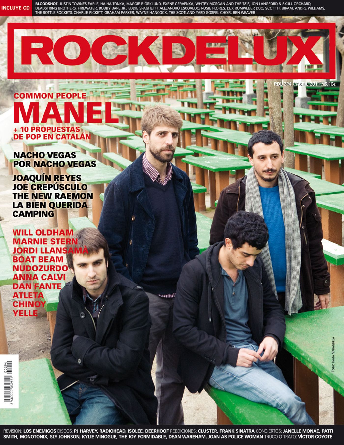 Rockdelux 294 (Abril 2011). Foto: Inma Varandela. Diseño: Nacho Antolín