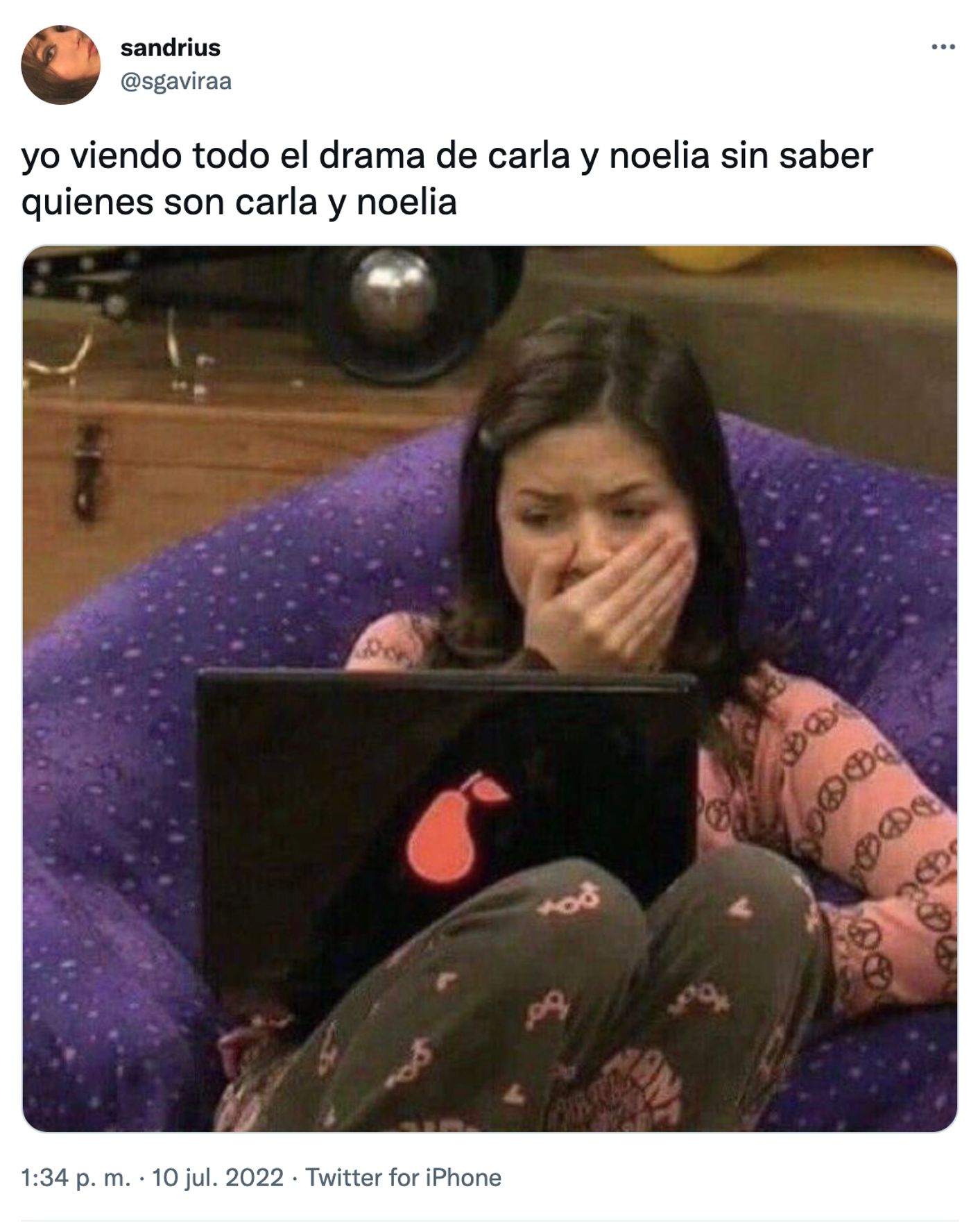 ¿Carla y Noelia? No las conocemos, pero ¿qué importa eso?<a href="https://twitter.com/sgaviraa/status/1546095452315066369" target="_blank"> Ver tuit </a>