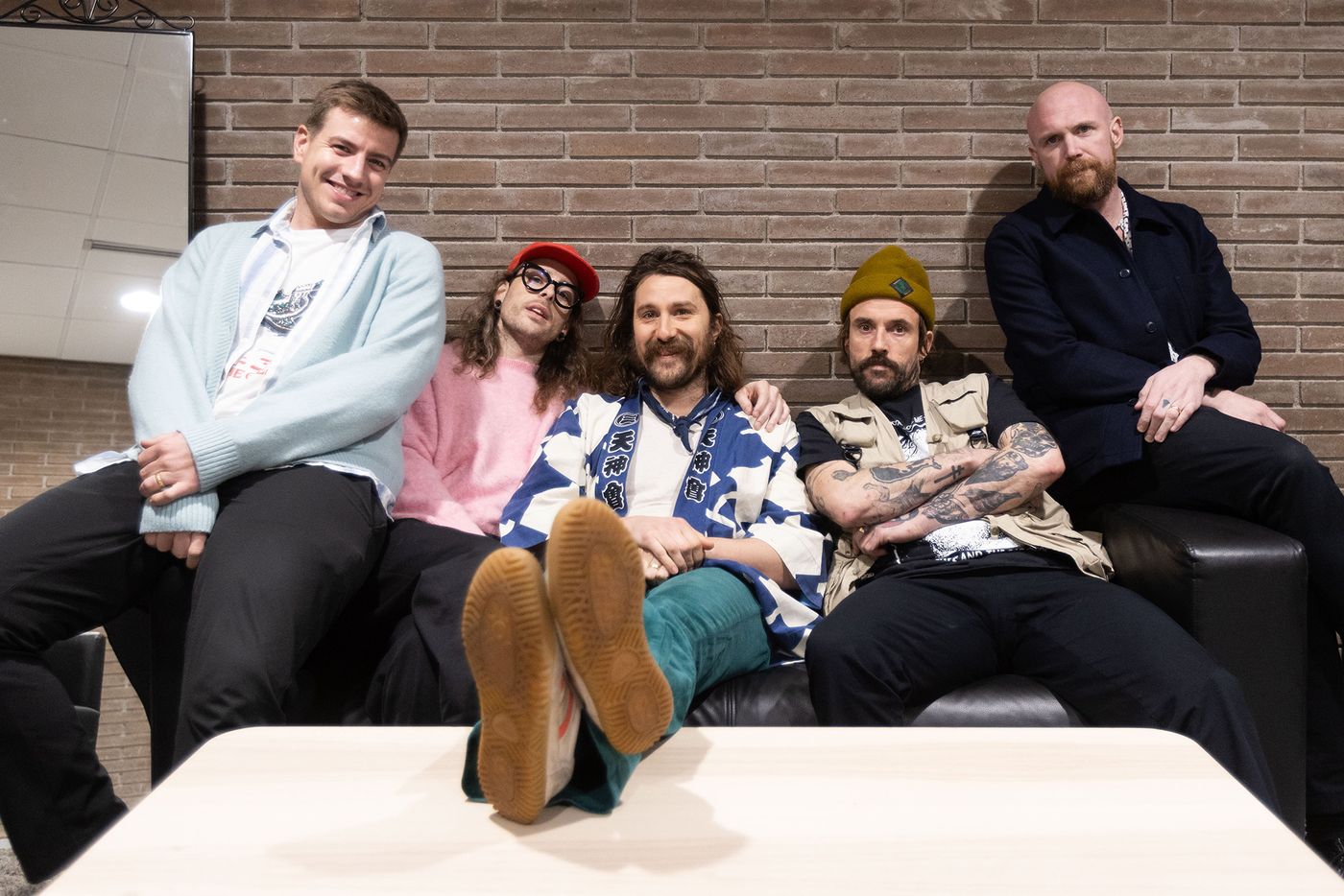 Jon Beavis, Lee Kiernan, Mark Bowen, Joe Talbot y Adam Devonshire, IDLES 2024. Foto: Òscar Giralt