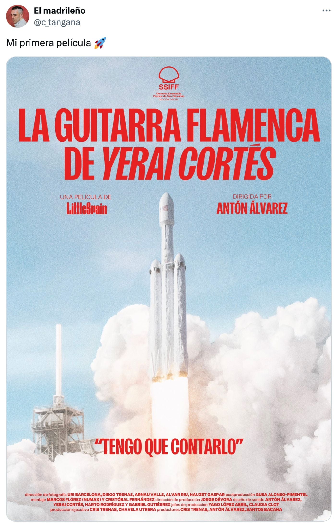 Dirigido por...<a href="https://x.com/c_tangana/status/1831766197907681740" target="_blank"> Ver tuit </a>