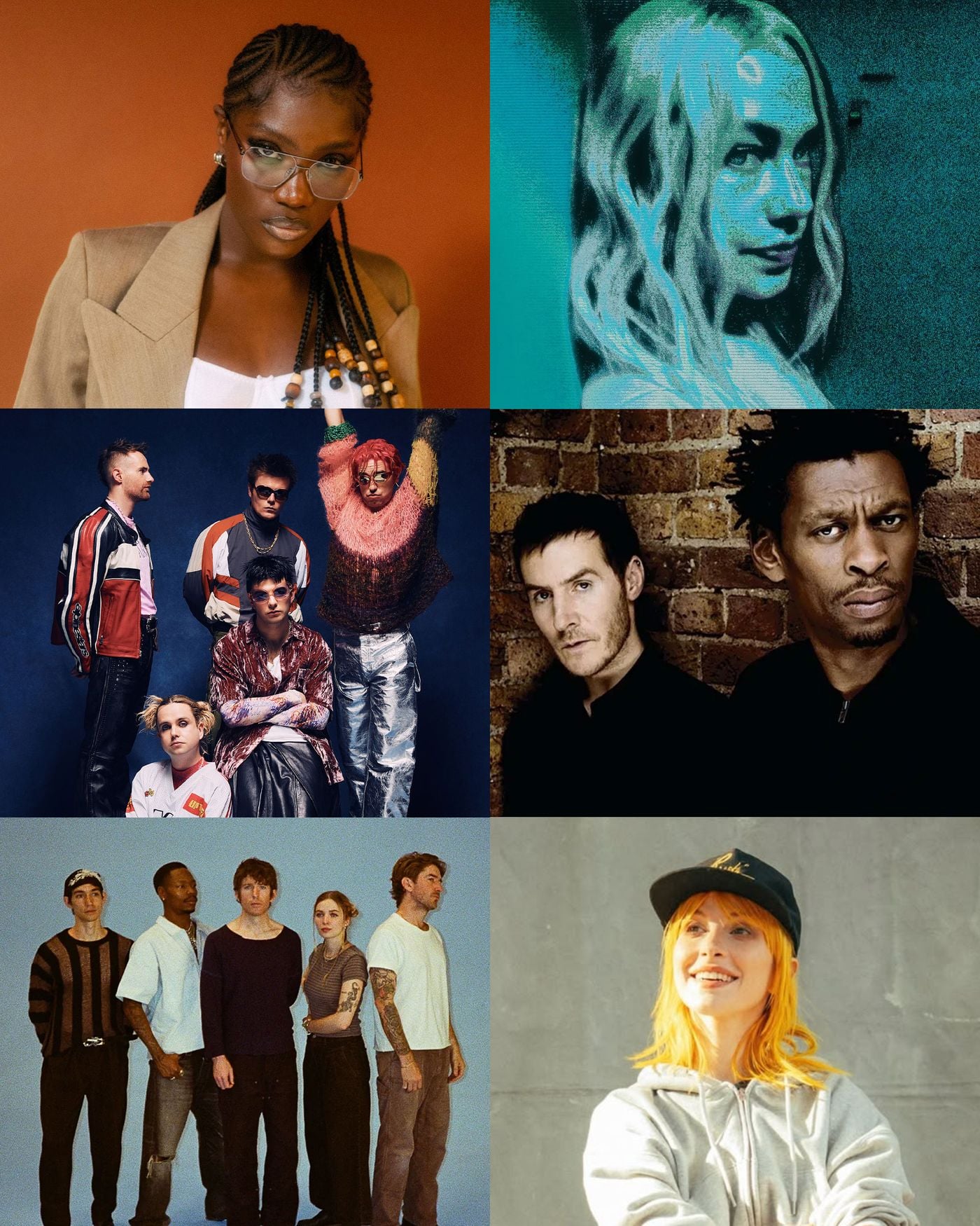 Doechii, Phoebe Bridgers, Fontaines D.C., Massive Attack, Turnstile, Hayley Williams.