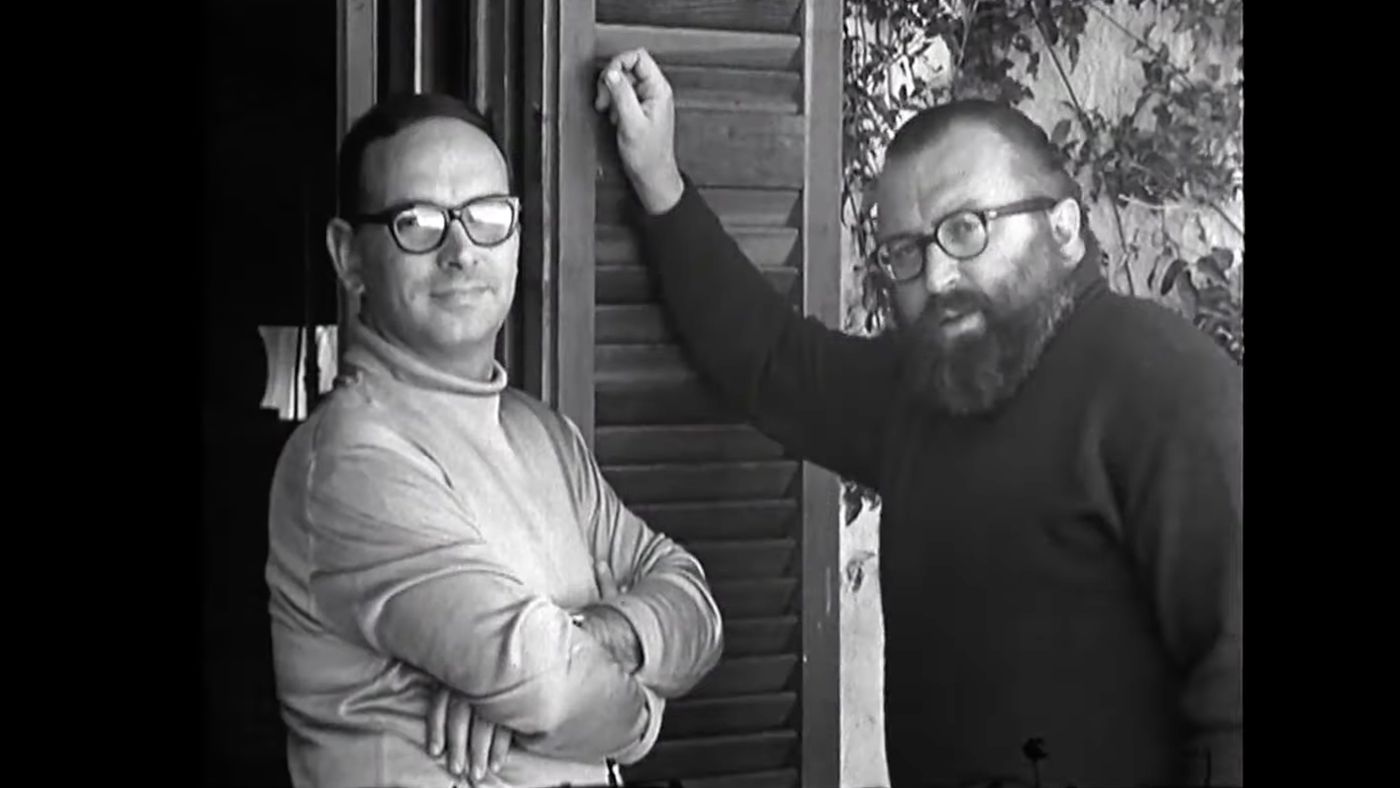 Ennio Morricone con Sergio Leone.